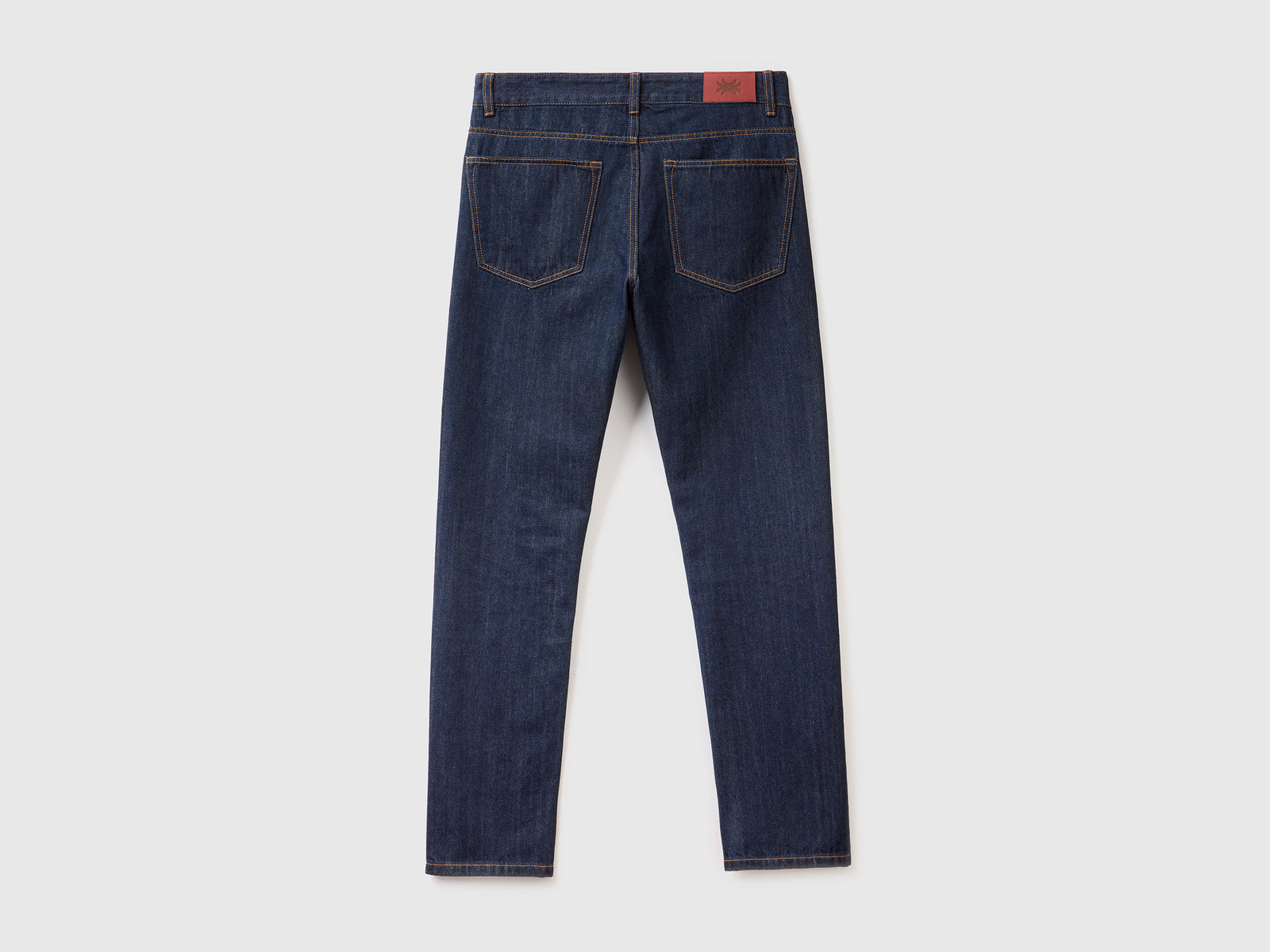 Jeans straight leg 100% cotone da uomo blu scuro 2 | Benetton Outlet