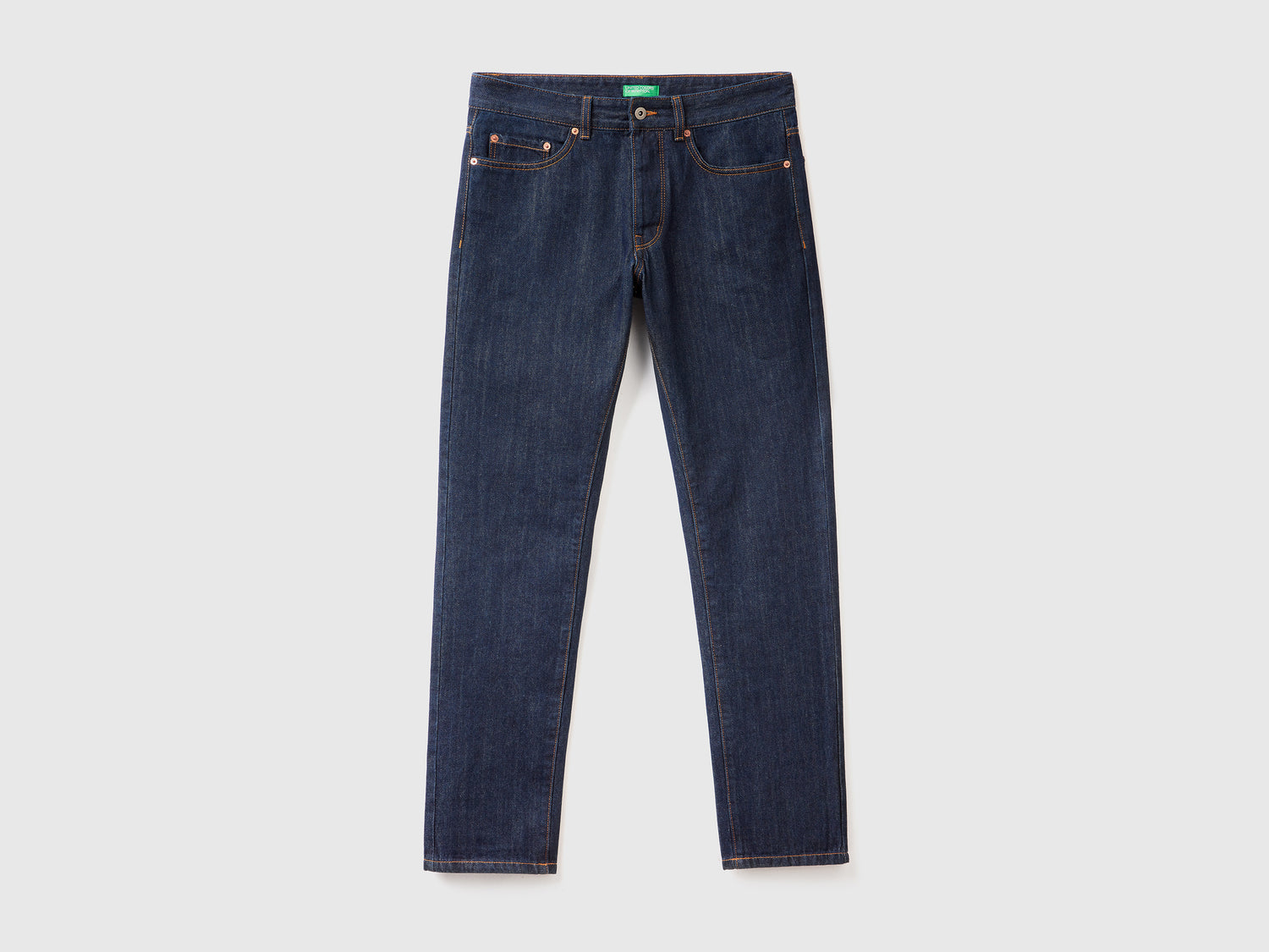 Jeans straight leg 100% cotone da uomo blu scuro | Benetton Outlet