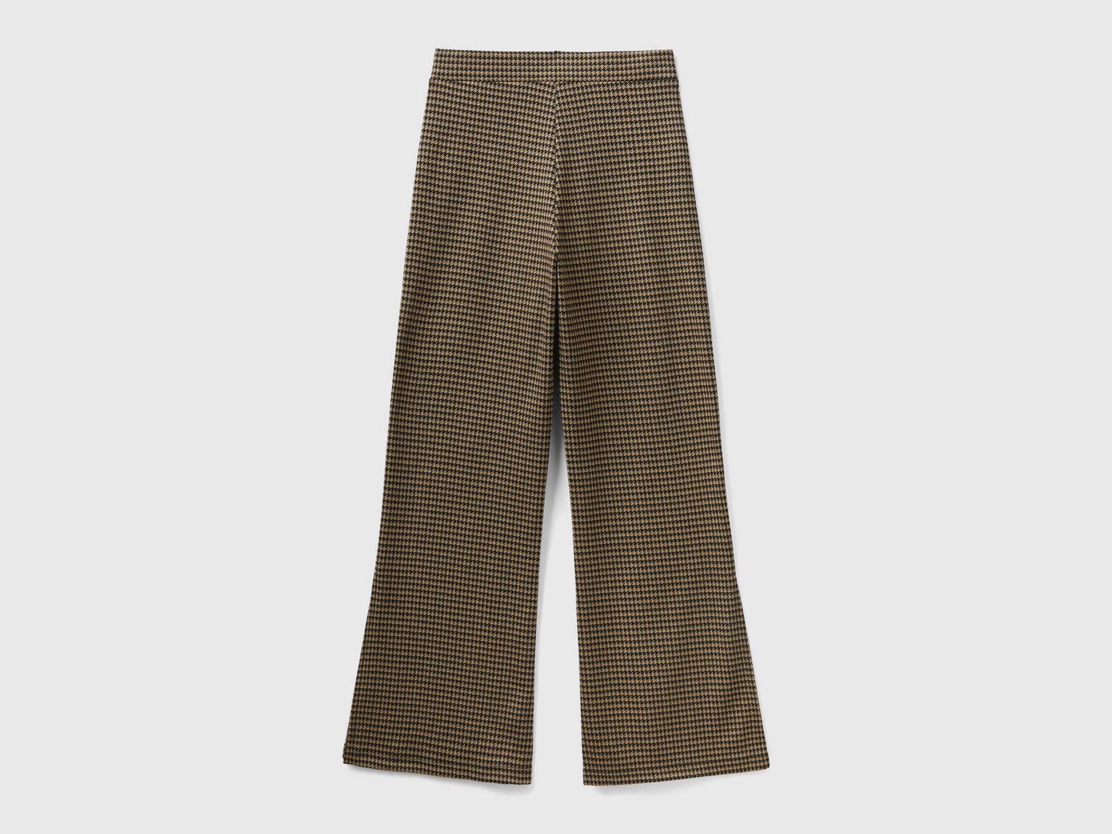 Flared jacquard trousers da donna beige 2 | Benetton Outlet