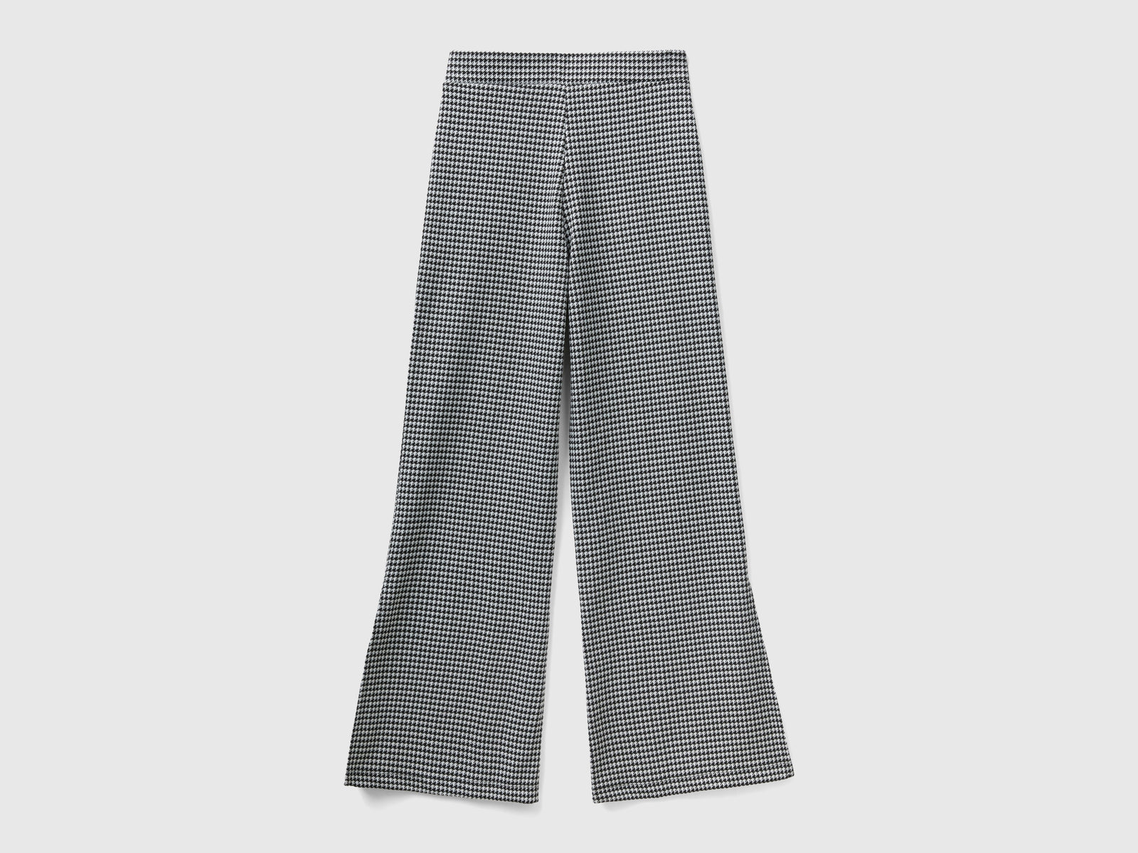 Pantaloni jacquard a zampa da donna nero 2 | Benetton Outlet