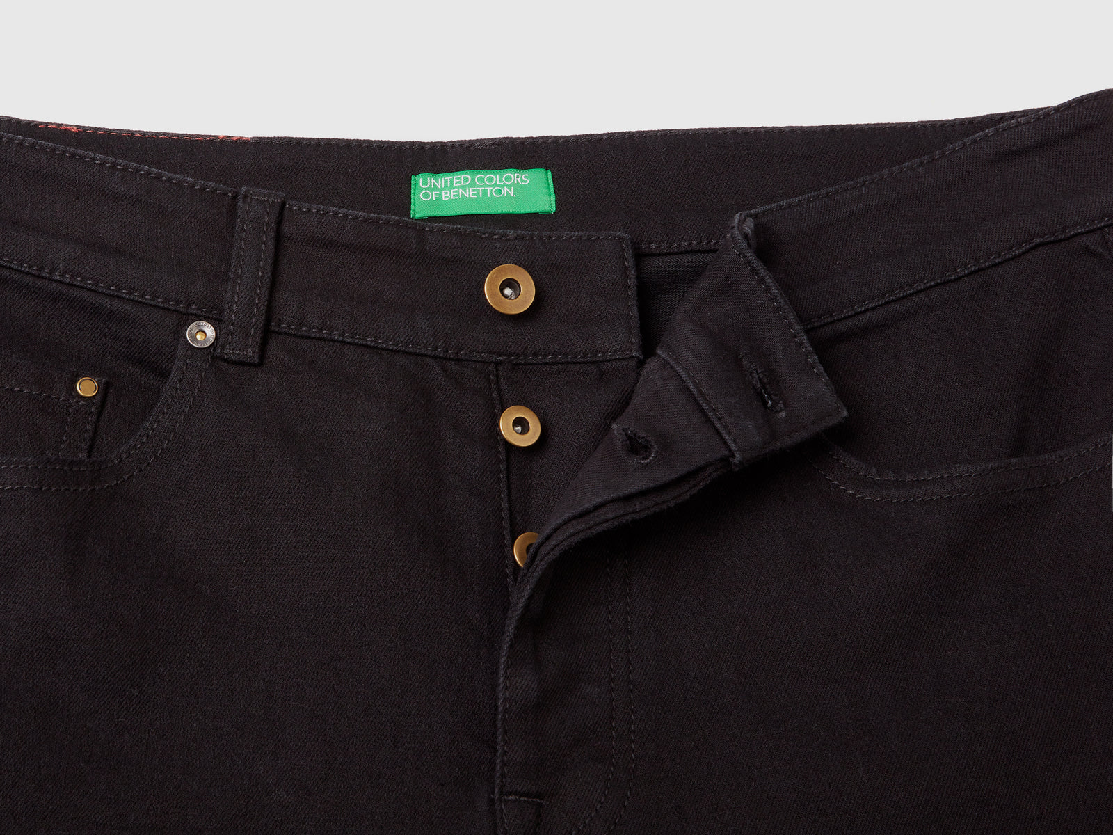 Slim fit five pocket jeans da uomo nero 3 | Benetton Outlet