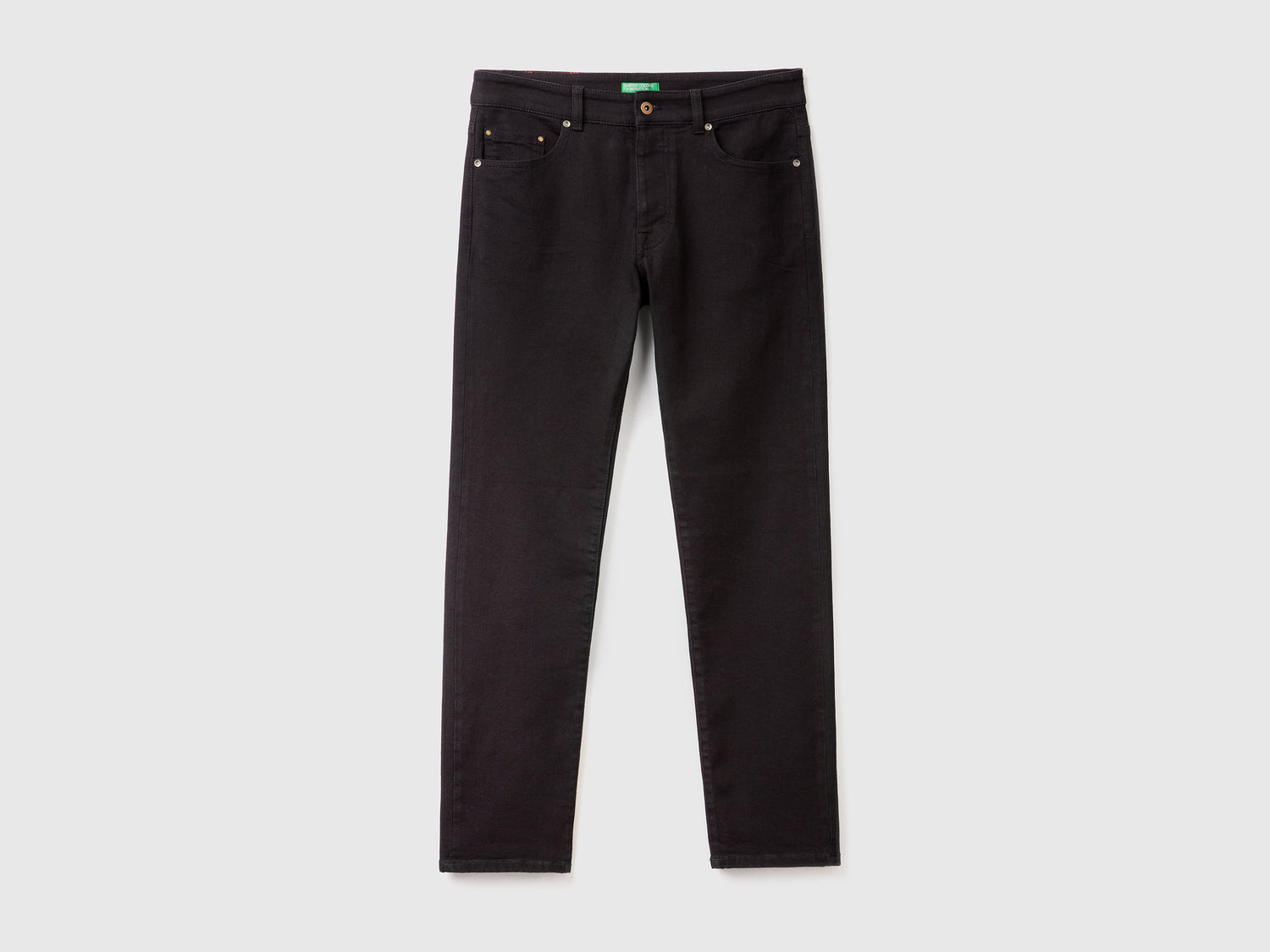 Jeans slim fit cinque tasche da uomo nero | Benetton Outlet