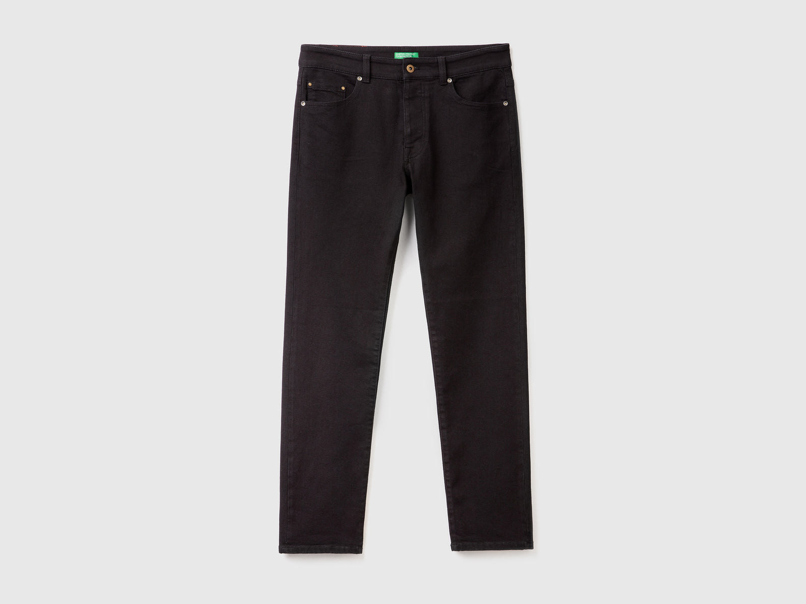 Slim fit five pocket jeans da uomo nero | Benetton Outlet