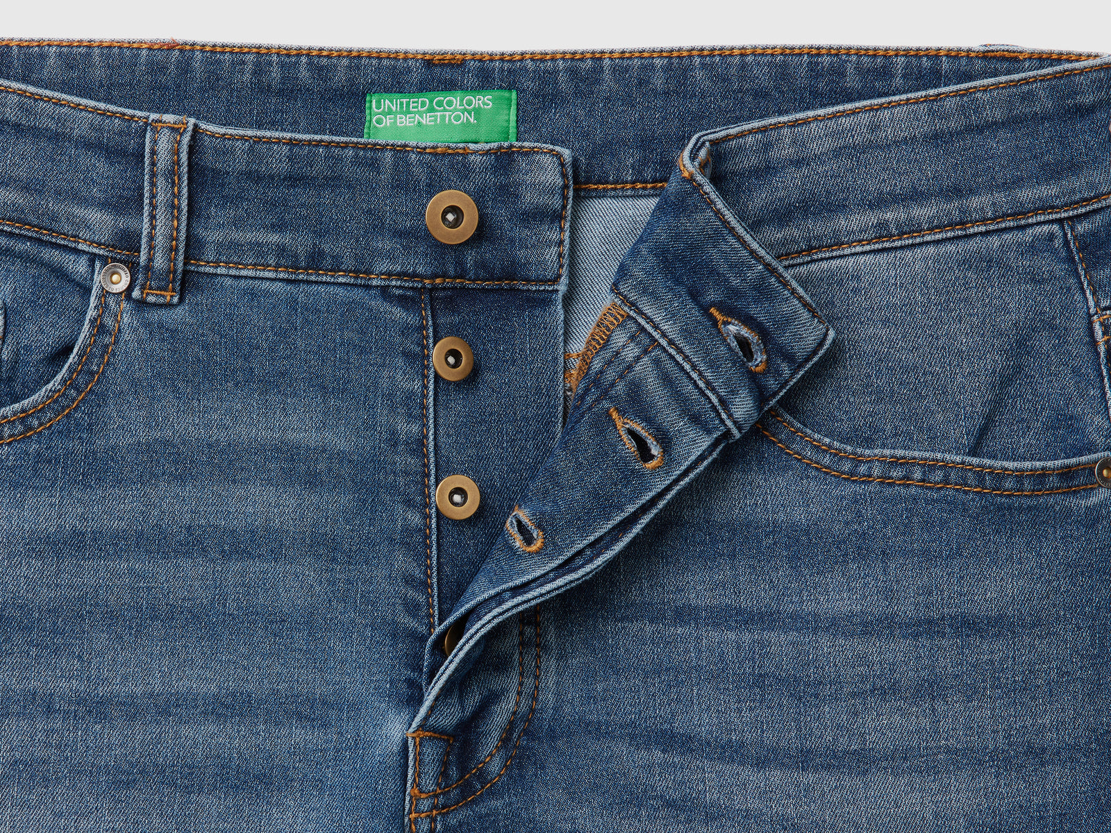 Vaqueros slim fit de cinco bolsillos da uomo blu 3 | Benetton Outlet