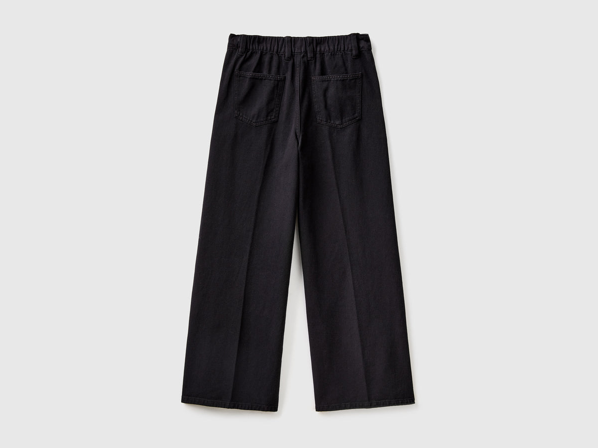 Pantaloni a vita alta con gamba ampia
