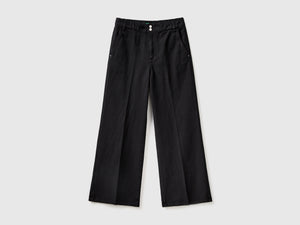 Pantaloni a vita alta con gamba ampia