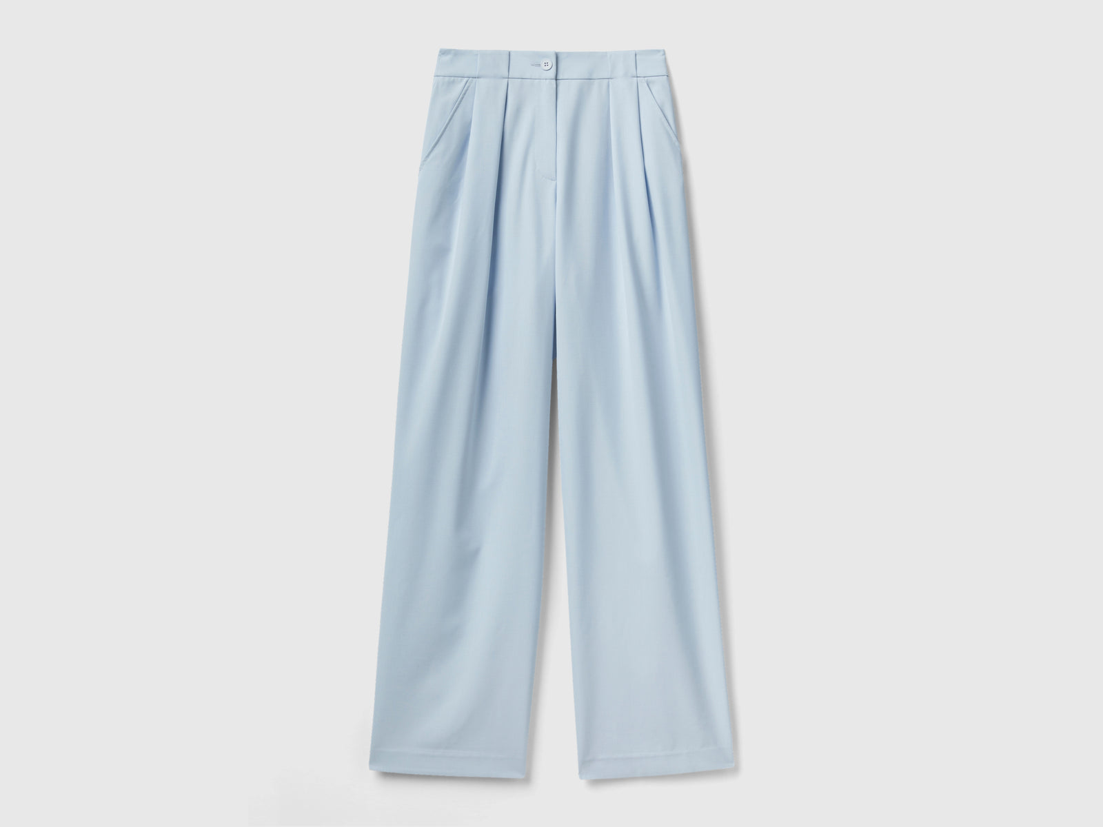 High-waisted trousers da donna bianco | Benetton Outlet