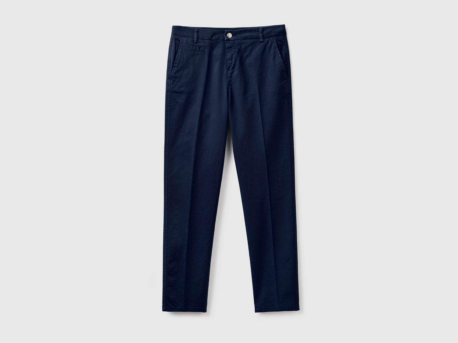 Chino slim fit in cotone da donna blu scuro | Benetton Outlet
