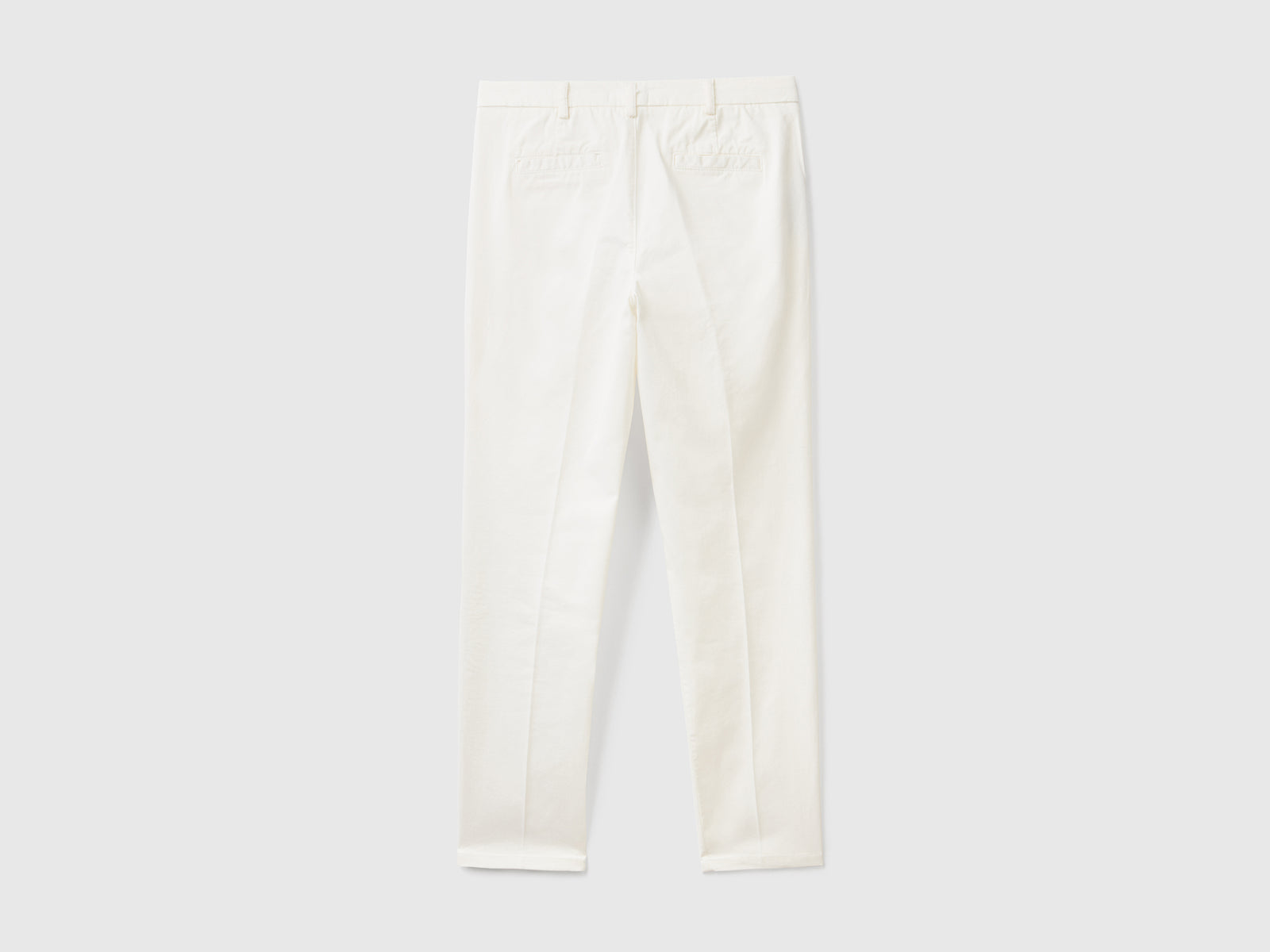 Chino slim fit in cotone panna da donna bianco 2 | Benetton Outlet