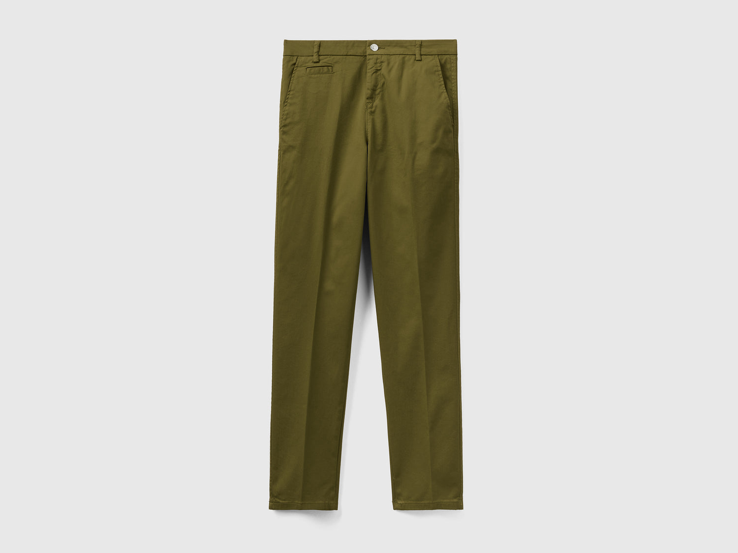 Chino slim fit da donna verde militare | Benetton Outlet