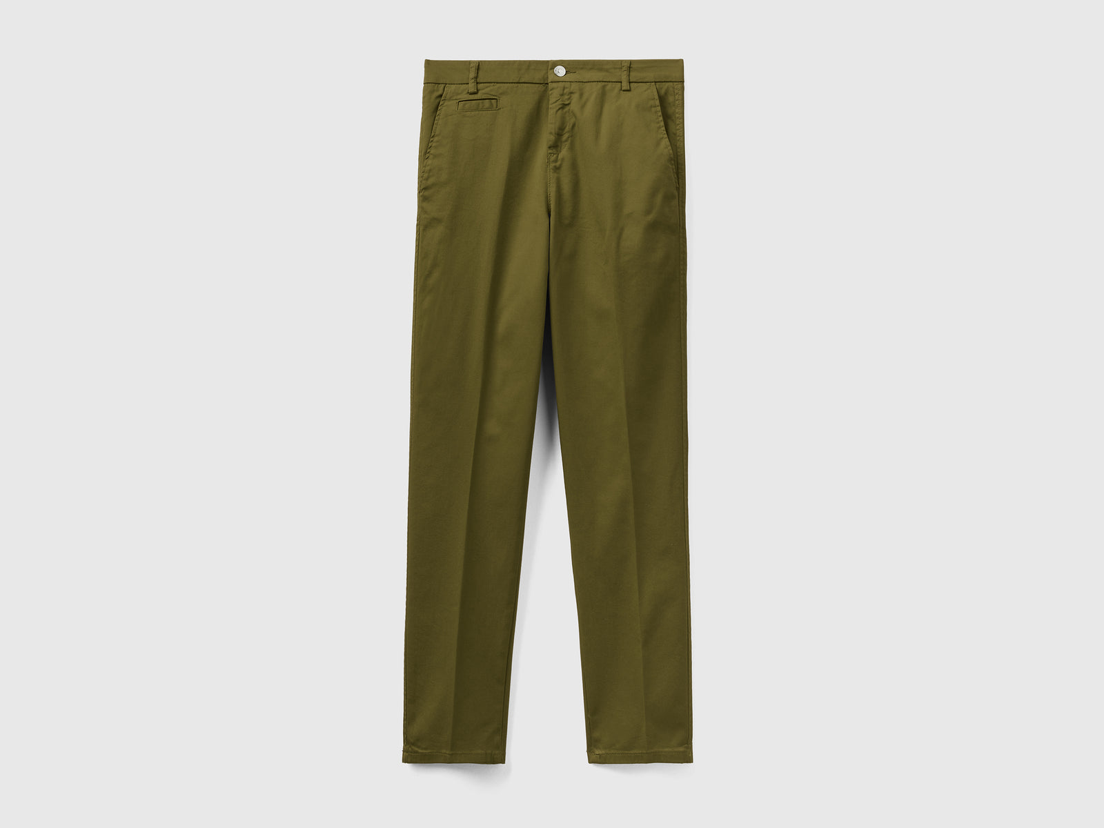Chino slim fit da donna verde militare | Benetton Outlet