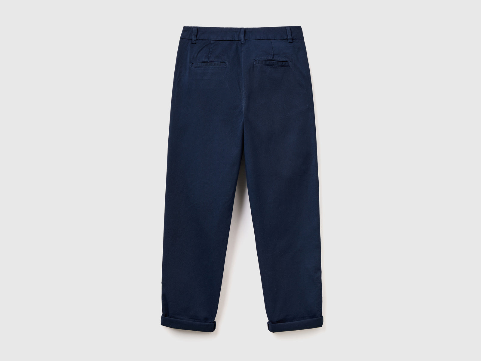 Pantaloni chino in cotone stretch da donna blu scuro 2 | Benetton Outlet