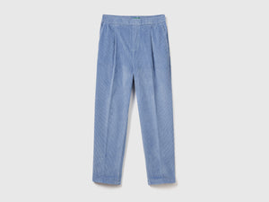 Chino in velluto con vita elasticizzata