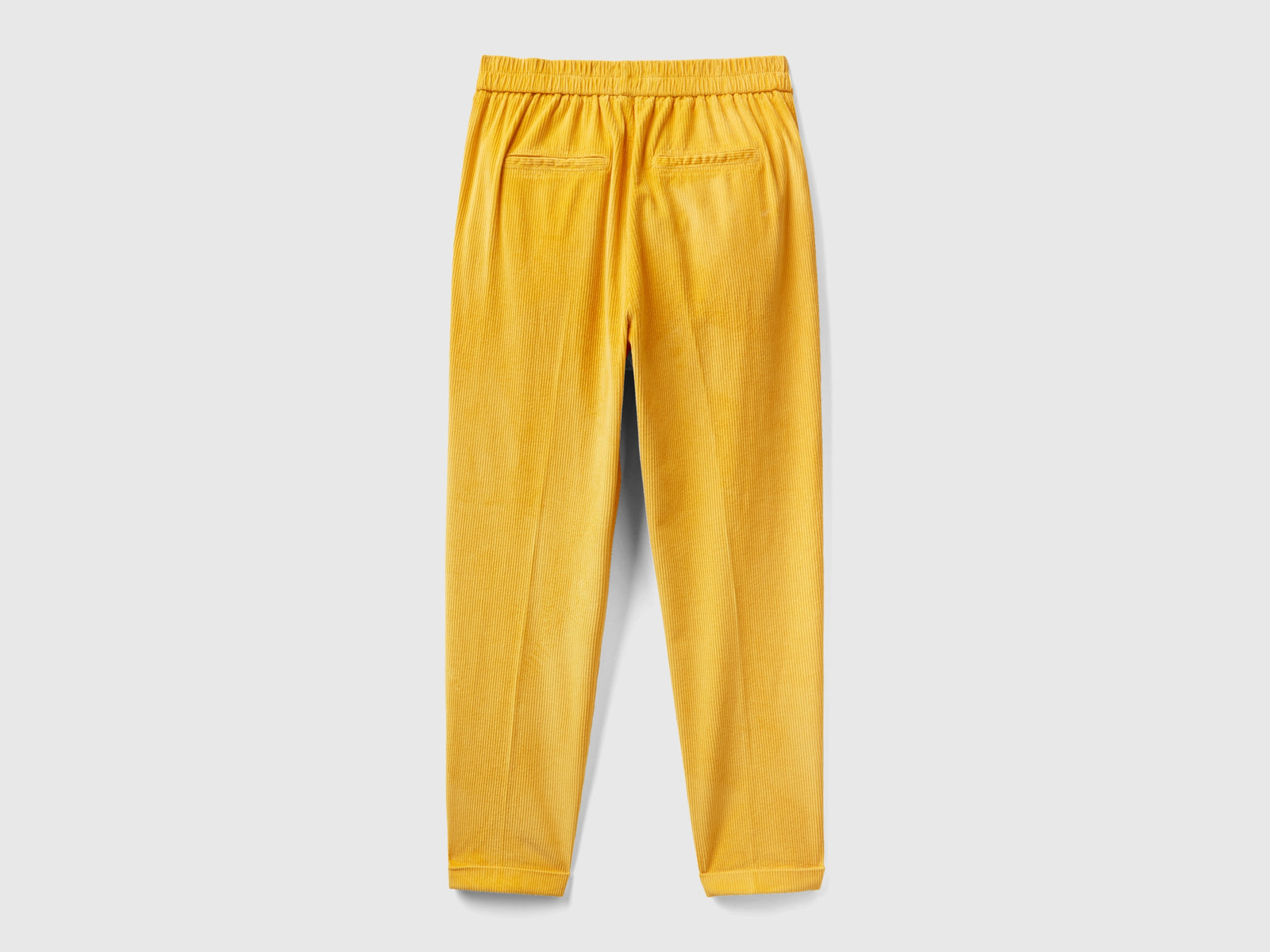 Pantalones chinos de terciopelo con cintura elástica da donna giallo 2 | Benetton Outlet