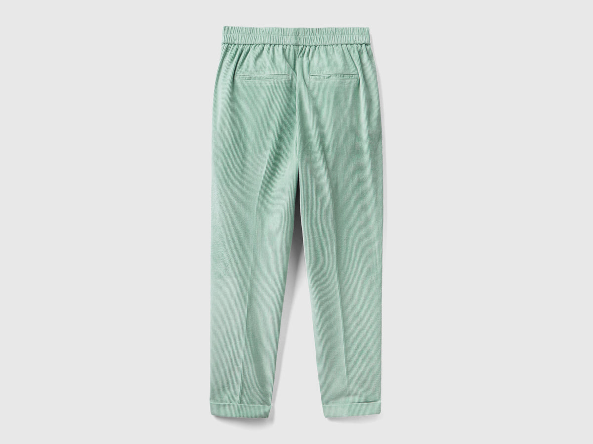 Pantalones chinos de terciopelo con cintura elástica