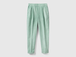 Pantalones chinos de terciopelo con cintura elástica