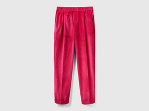 Pantalones chinos de terciopelo con cintura elástica