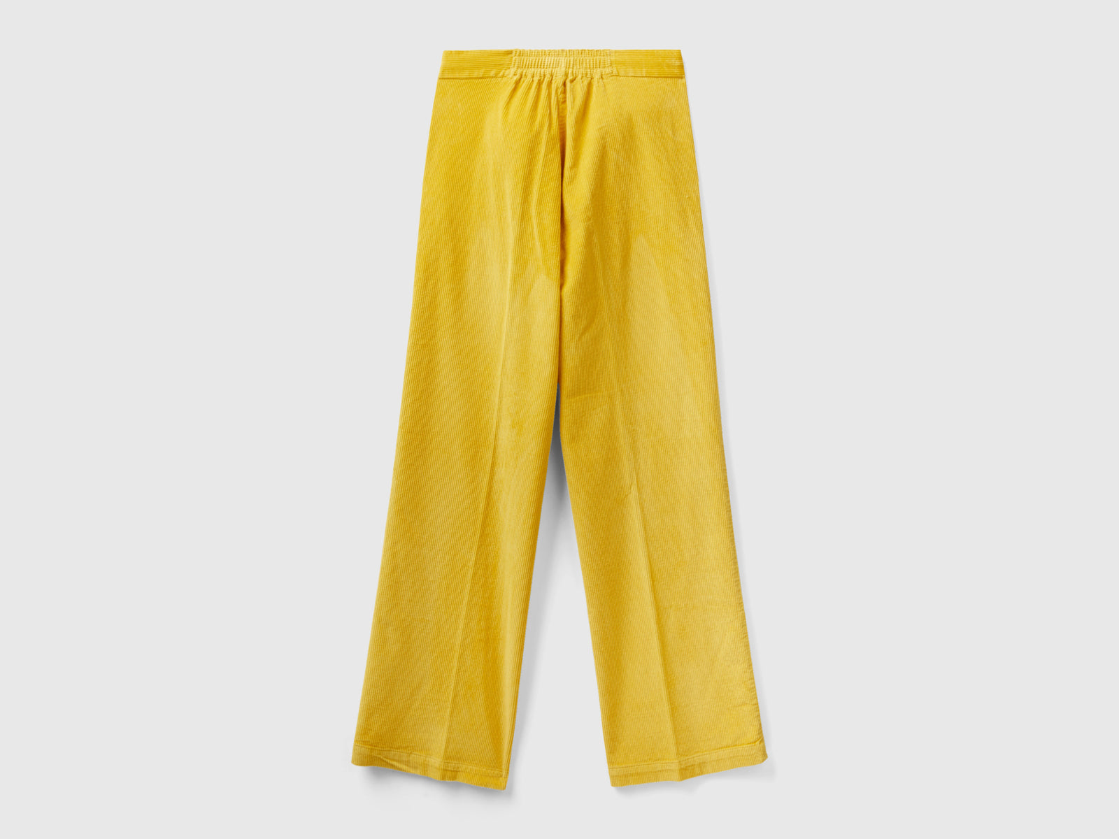 Pantalones anchos de terciopelo da donna giallo 2 | Benetton Outlet