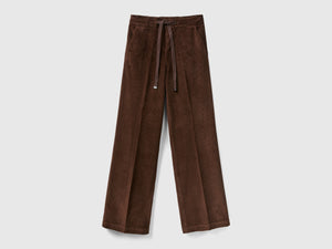 Pantalones anchos de terciopelo