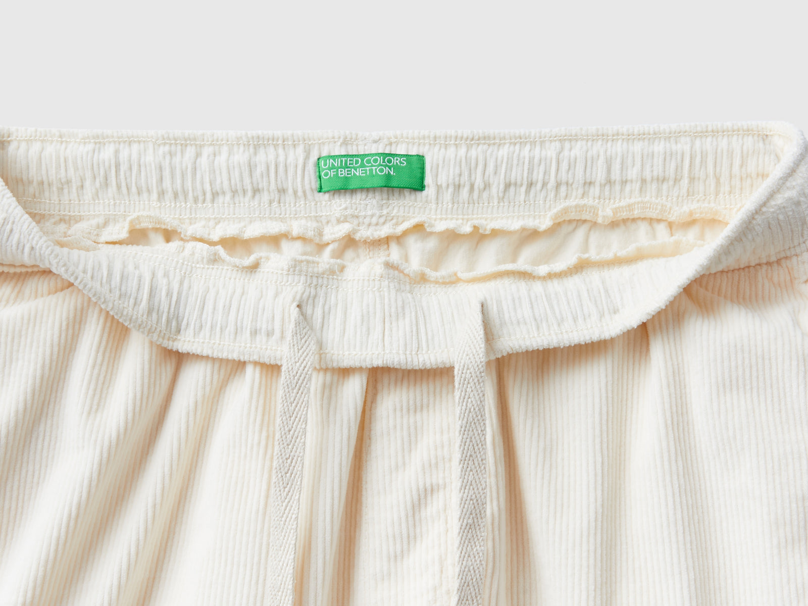 Joggers de terciopelo con cordón da uomo bianco panna 3 | Benetton Outlet