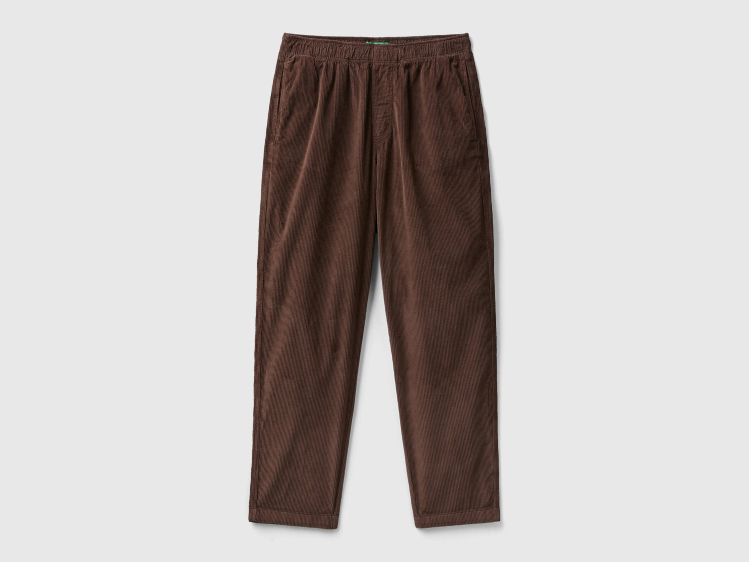 Joggers de terciopelo con cordón da uomo marrone | Benetton Outlet