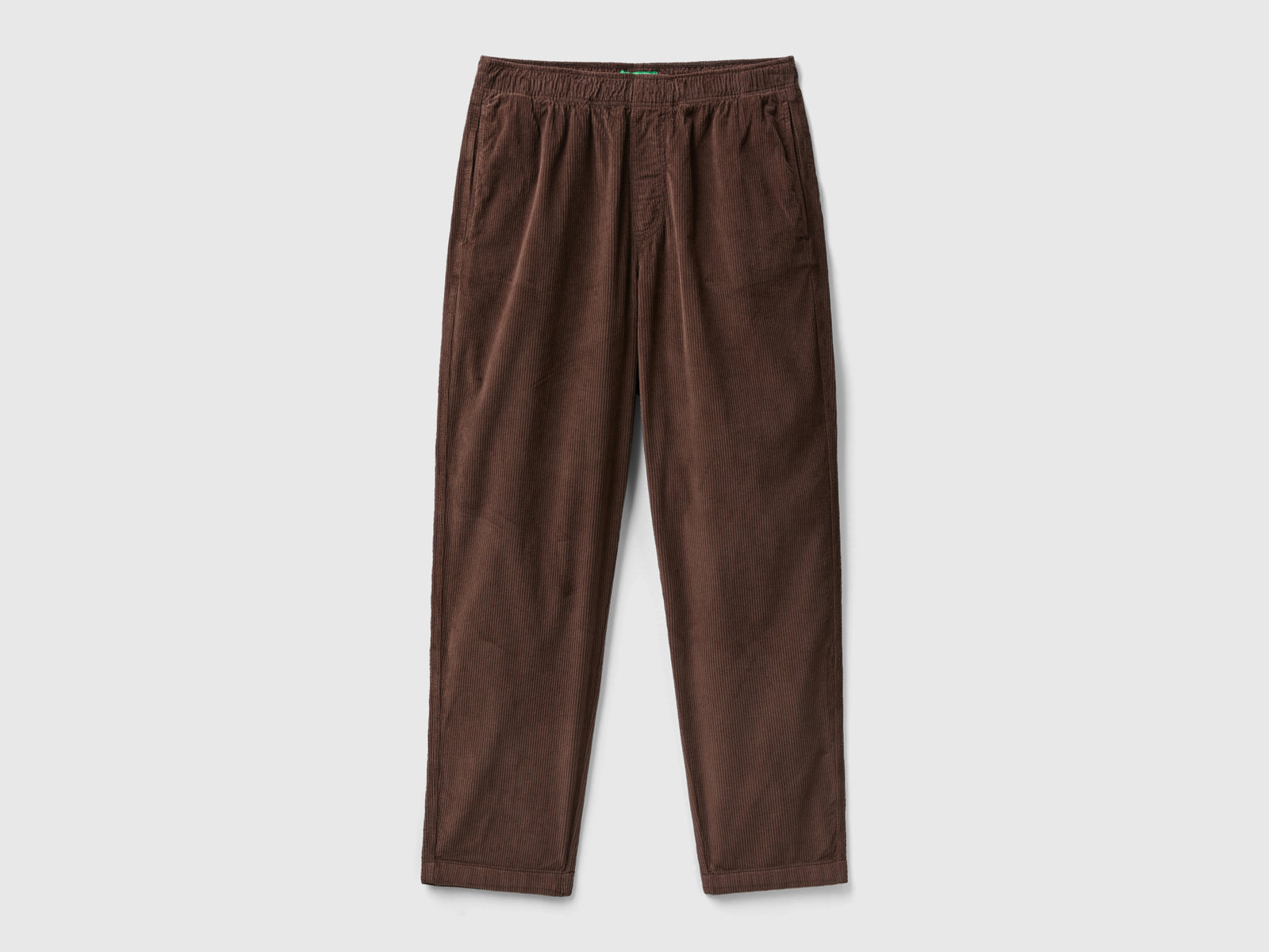 Joggers de terciopelo con cordón da uomo marrone | Benetton Outlet