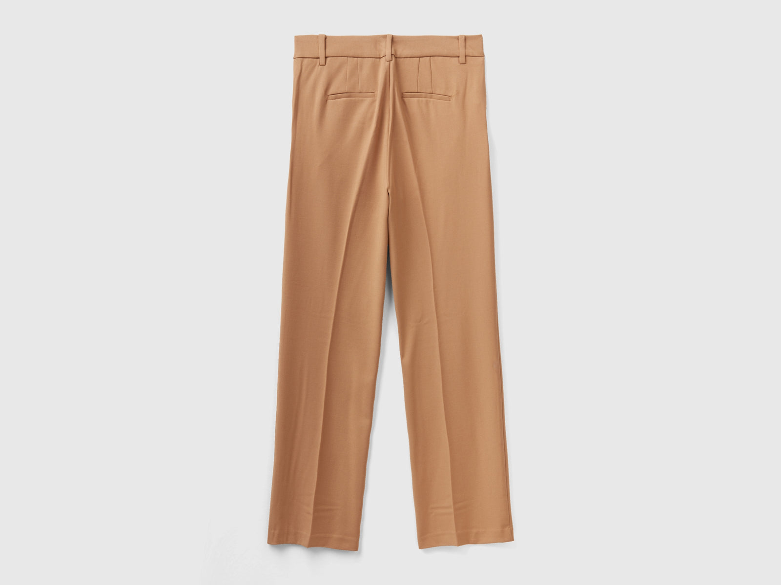 Caldi pantaloni in flanella da donna cammello 2 | Benetton Outlet