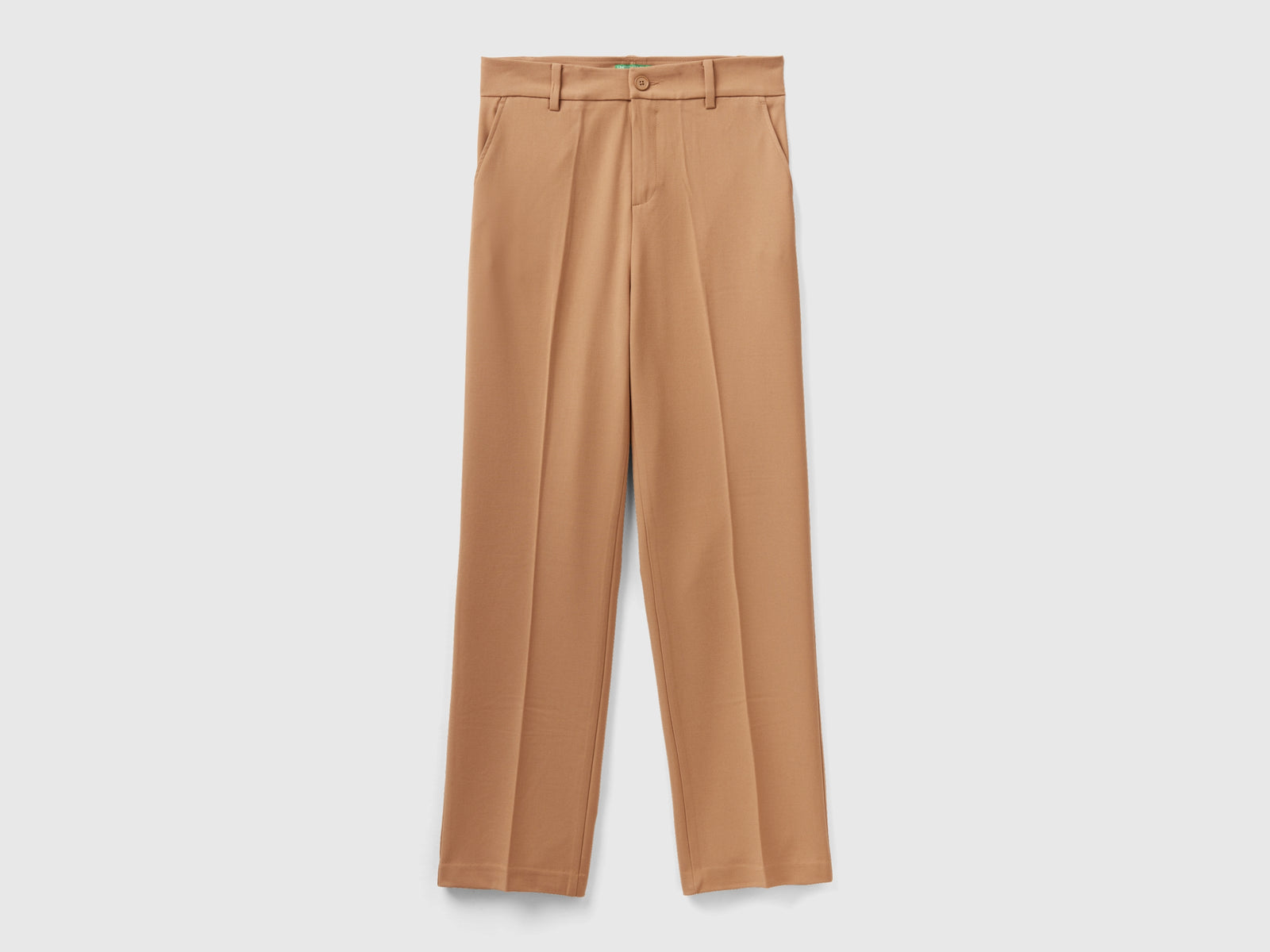 Caldi pantaloni in flanella da donna cammello | Benetton Outlet