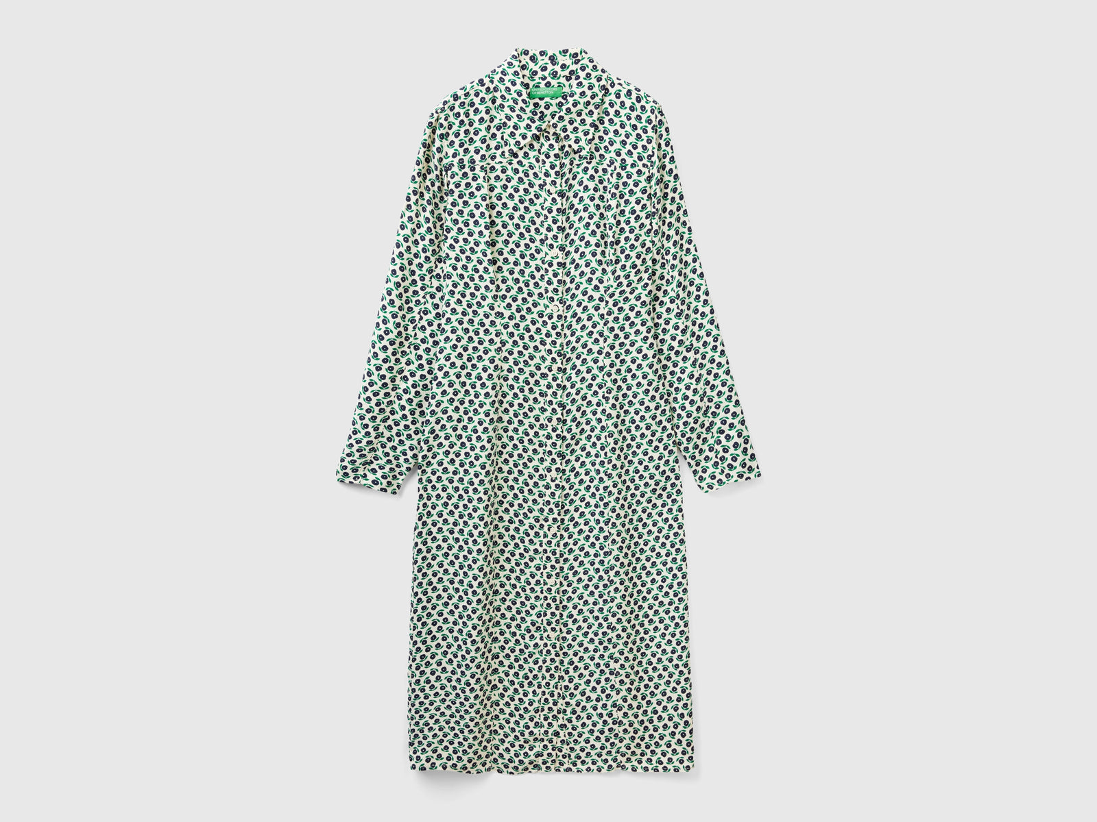 Chemisier in satin a fiori da donna bianco | Benetton Outlet
