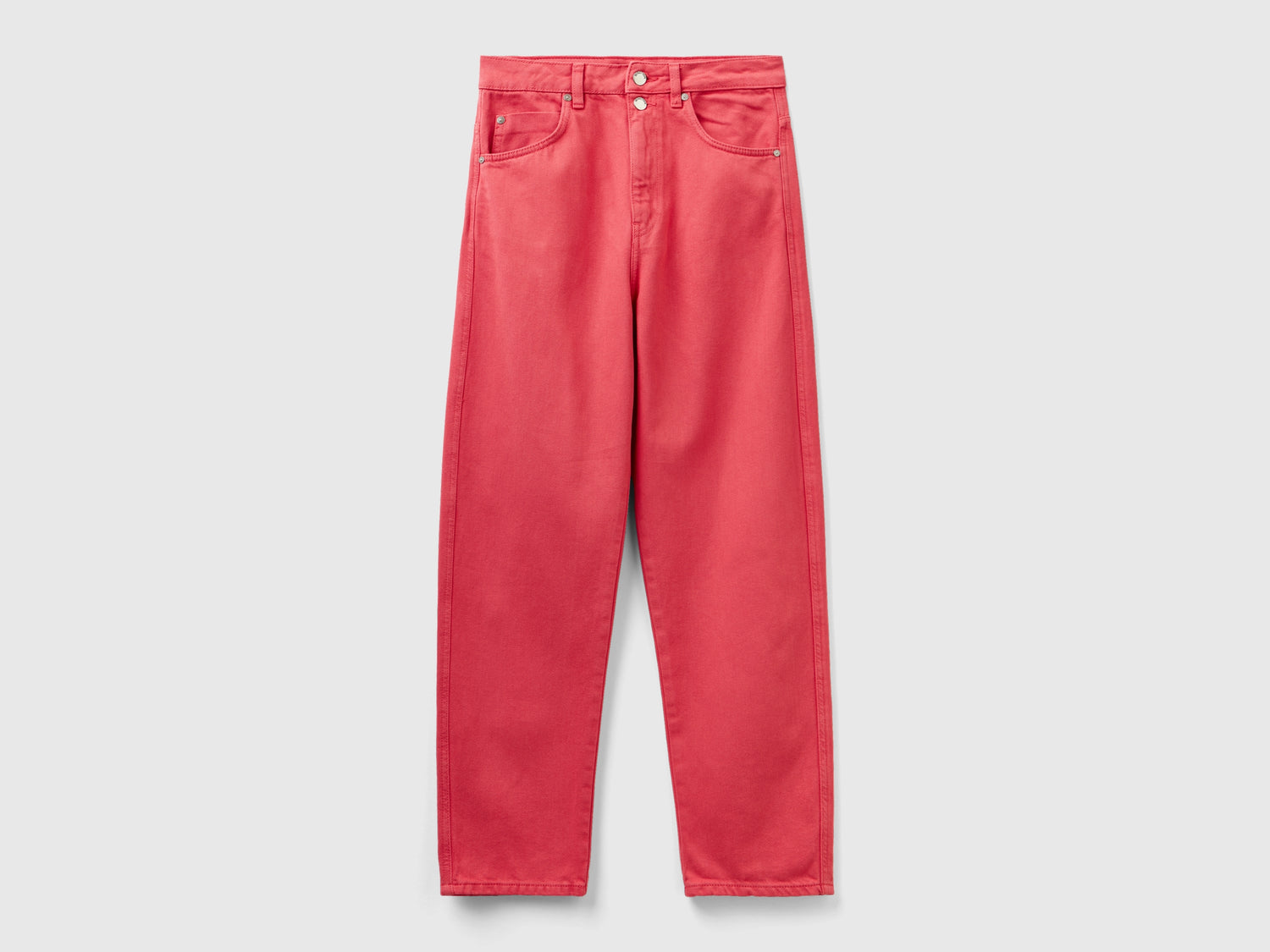 Pantaloni mom fit da donna salmone | Benetton Outlet