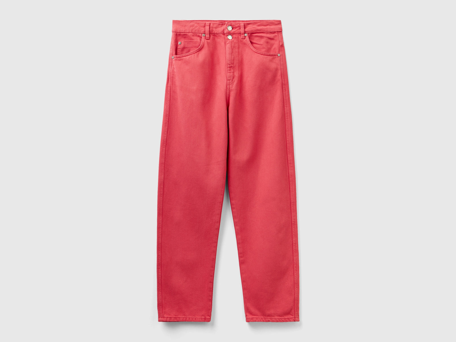 Pantaloni mom fit da donna salmone | Benetton Outlet