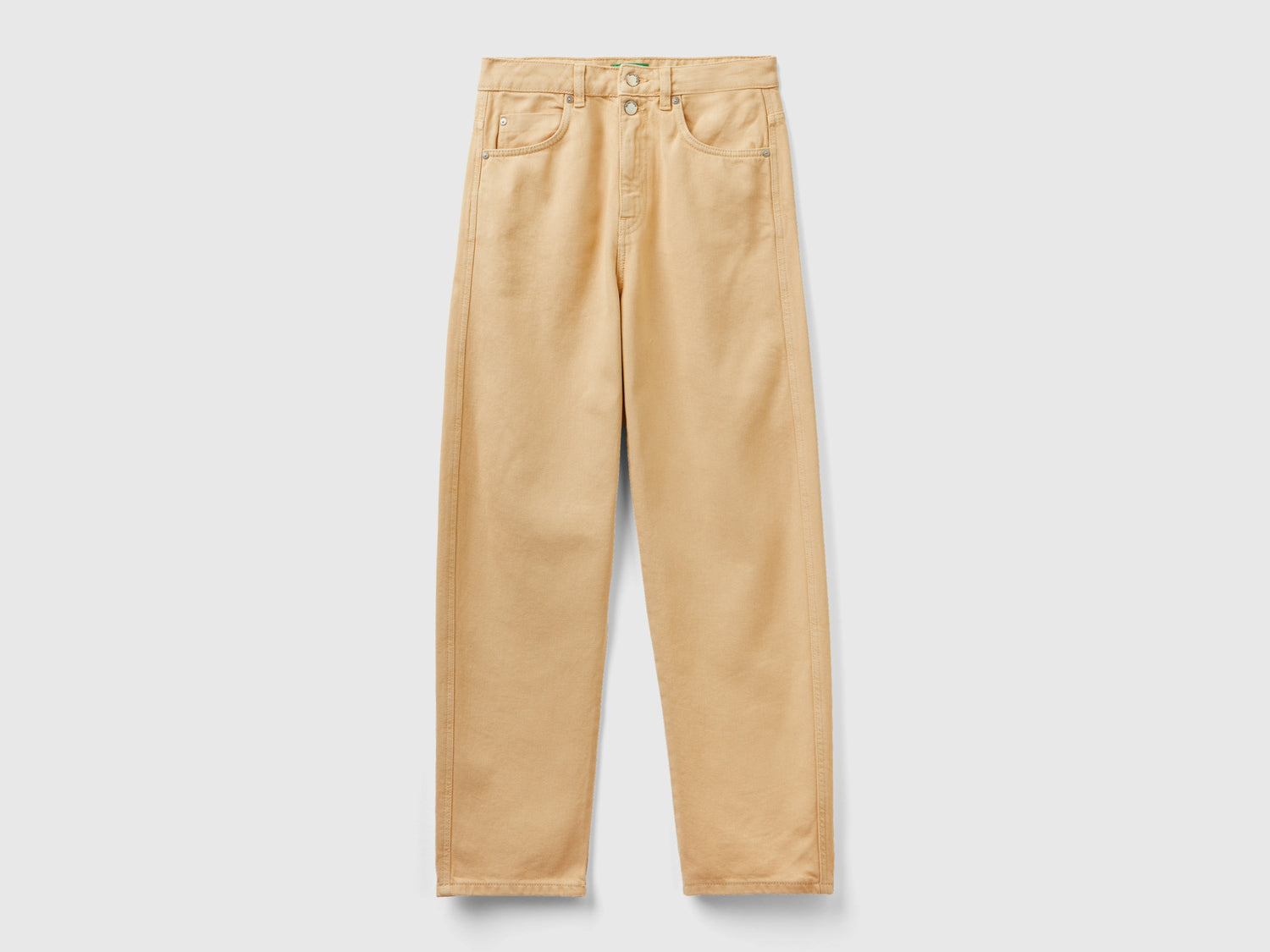 Pantaloni mom fit da donna beige | Benetton Outlet