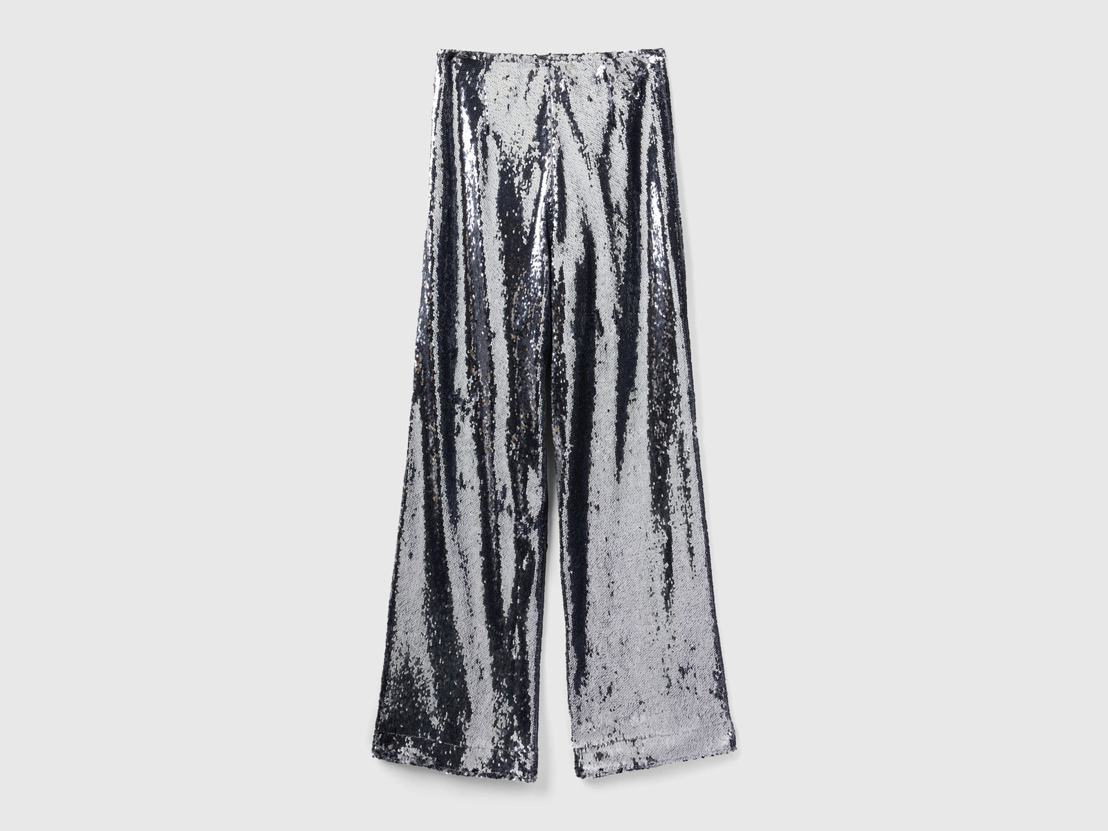Pantaloni con paillettes da donna argento 2 | Benetton Outlet