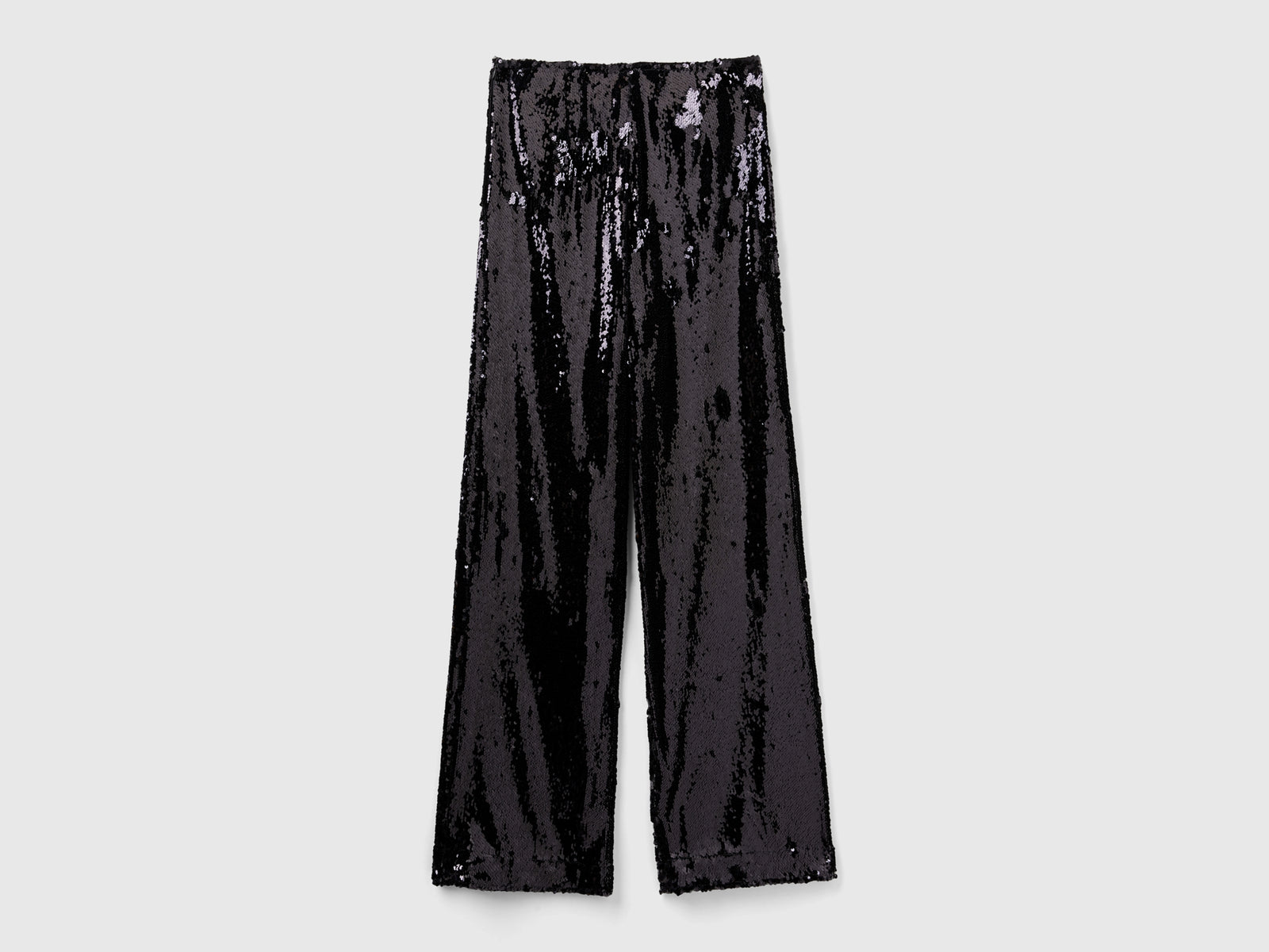 Pantaloni con paillettes da donna nero 2 | Benetton Outlet