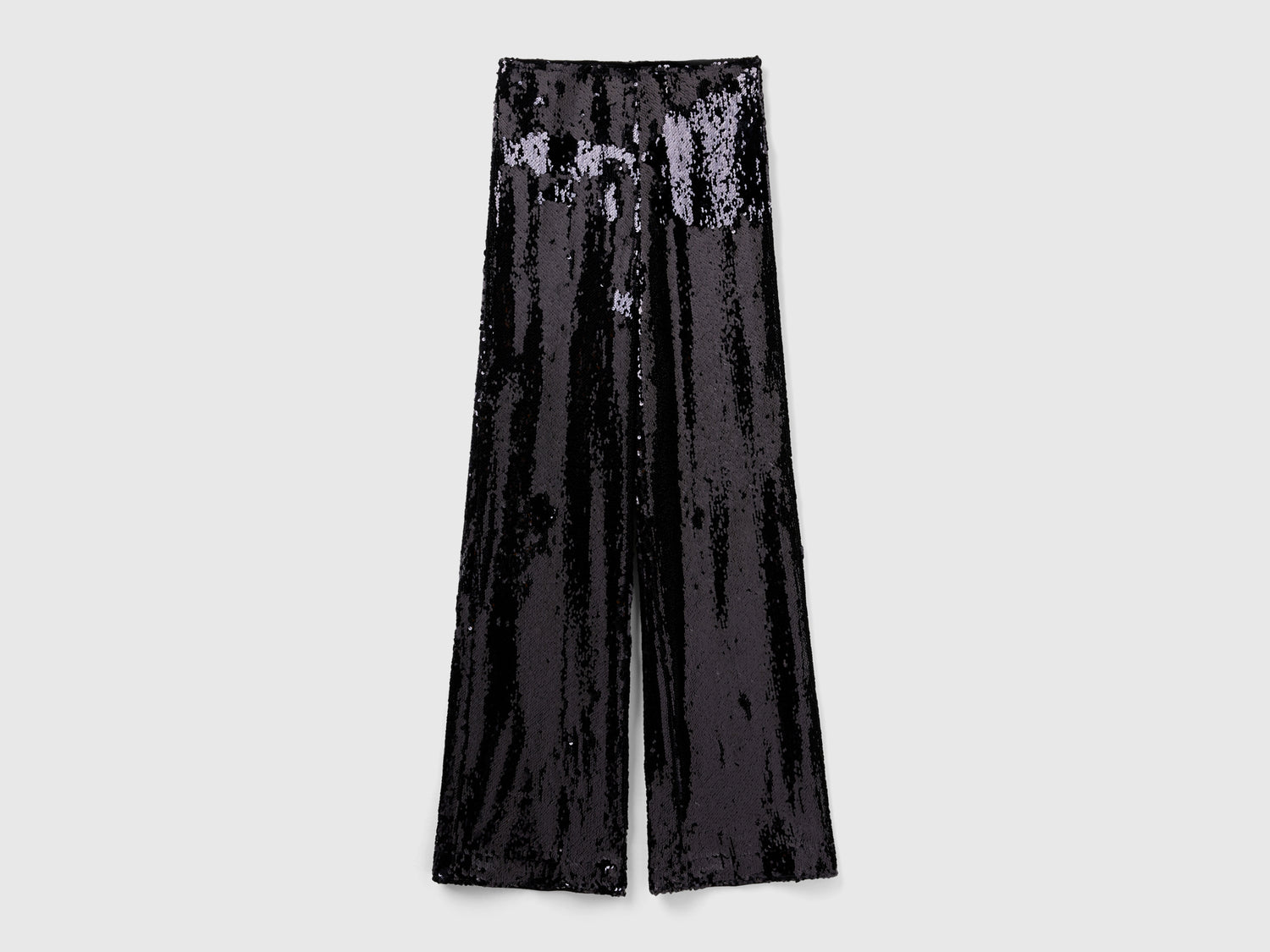 Sequined trousers da donna nero | Benetton Outlet