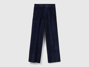Corduroy straight trousers