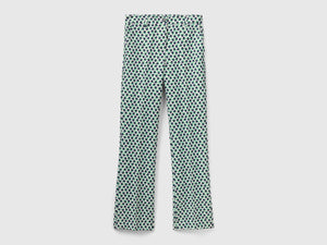 Pantaloni con stampa fiori