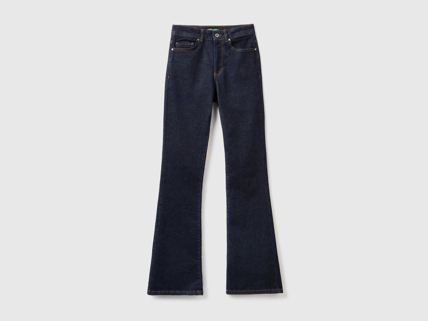 Jeans elasticizzati a zampa da donna blu scuro | Benetton Outlet