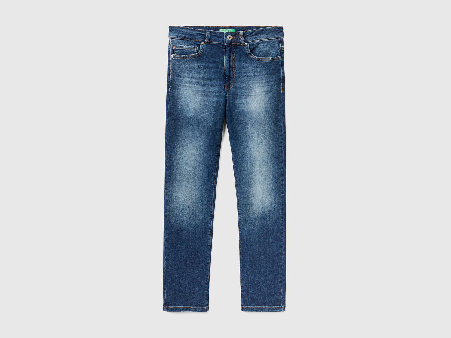 Jeans slim fit in cotone stretch da donna blu | Benetton Outlet
