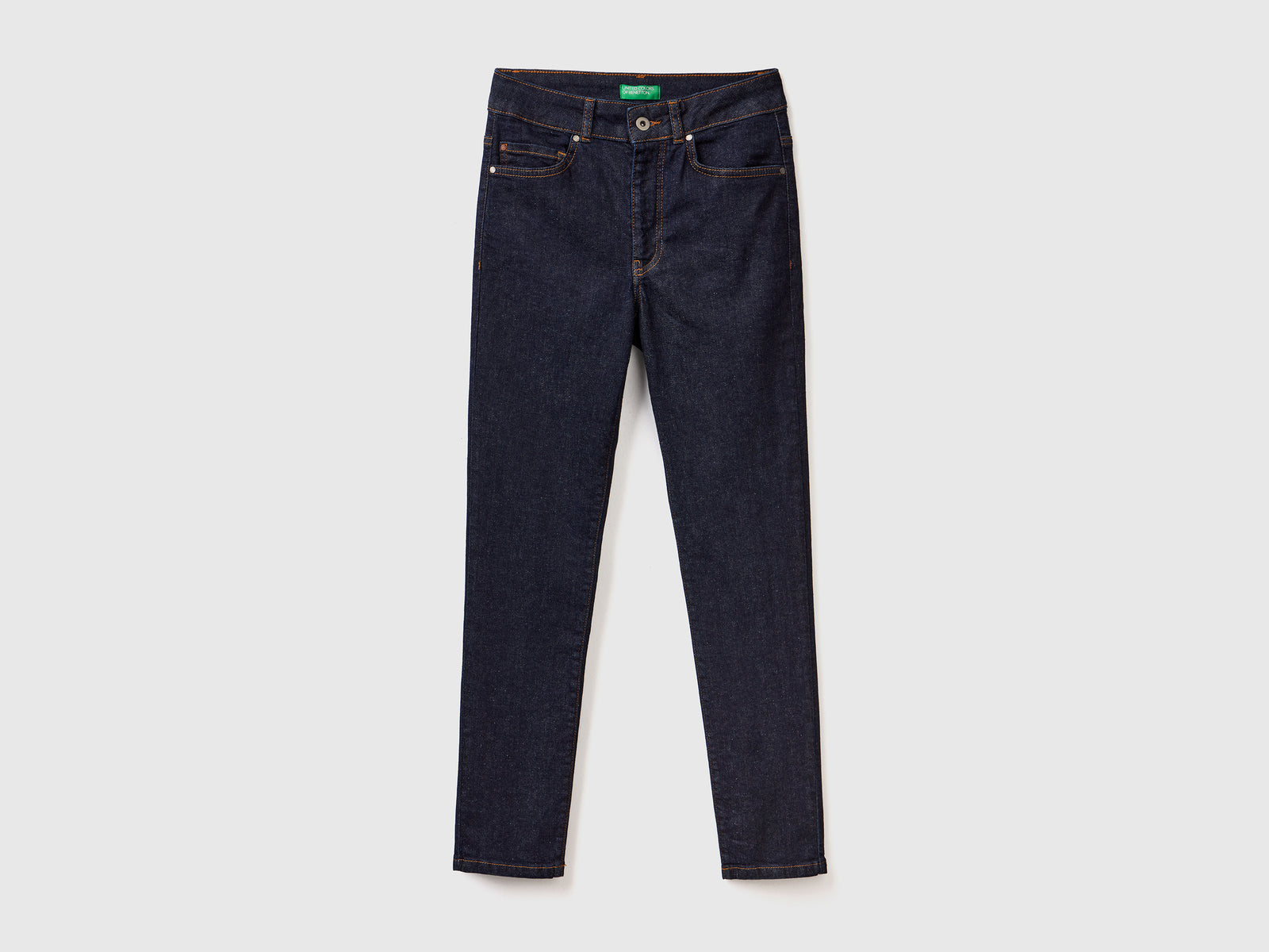 Jeans slim fit in cotone stretch da donna blu scuro | Benetton Outlet