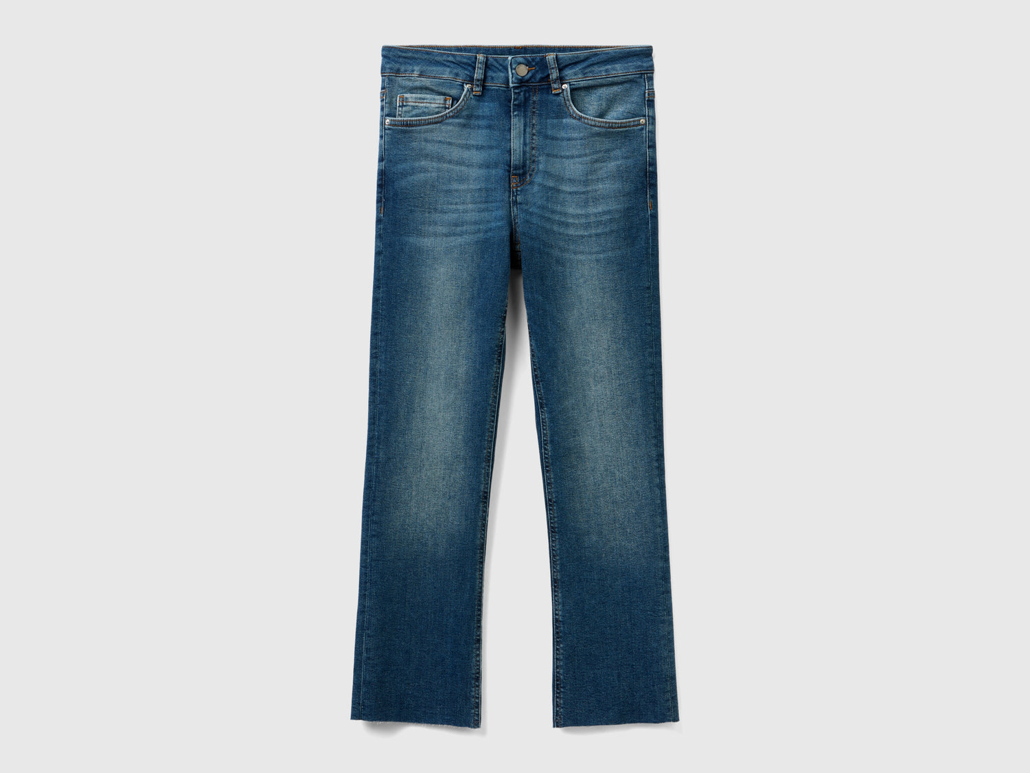 Jeans cinque tasche cropped da donna blu | Benetton Outlet