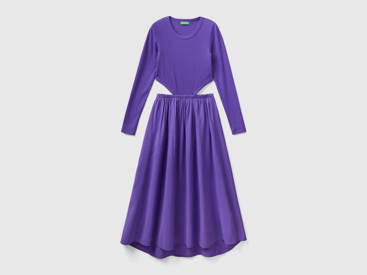 Vestito lungo cut out da donna lavanda | Benetton Outlet
