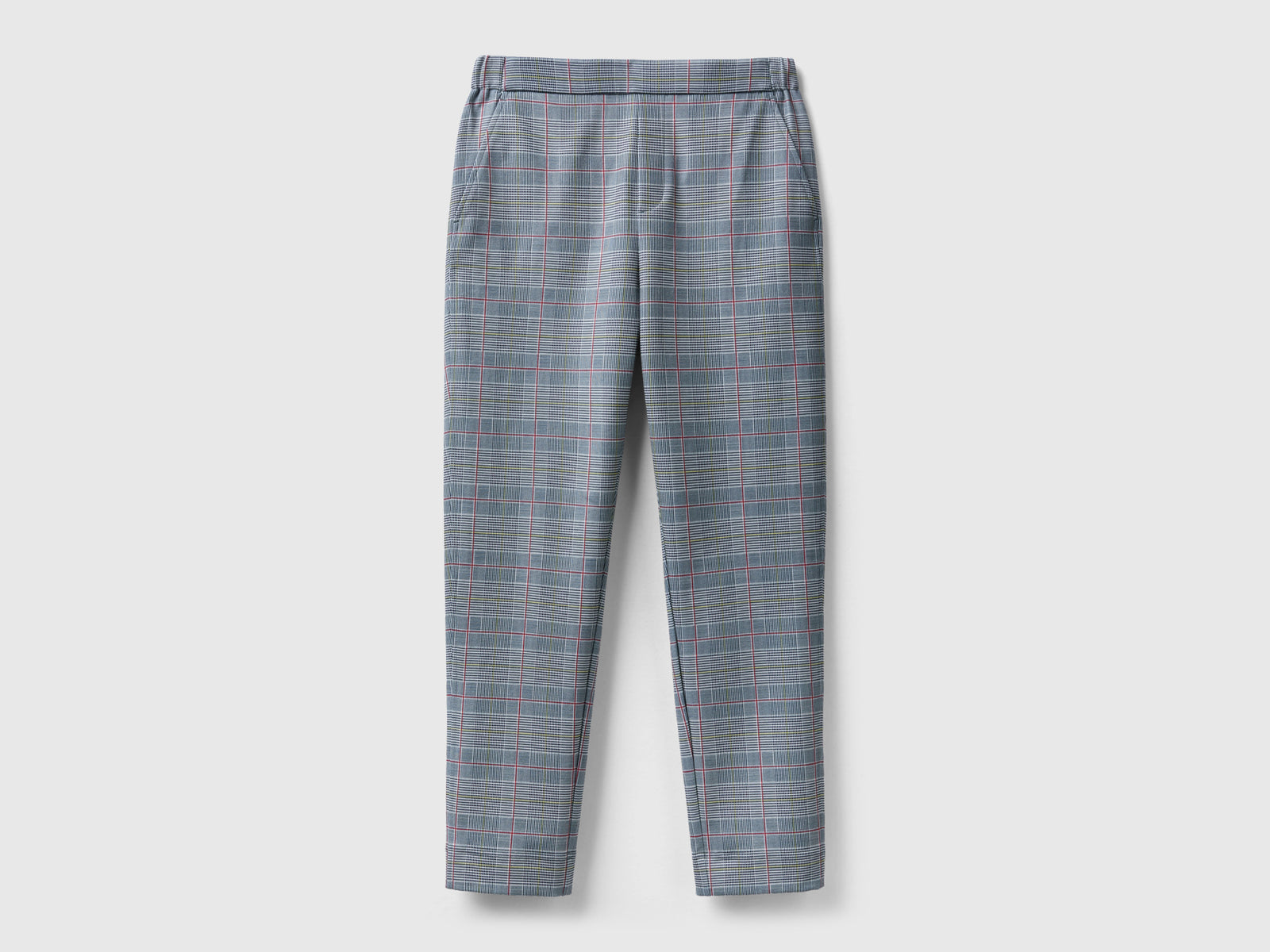 Pantalón estampado con cintura elástica da donna grigio chiaro | Benetton Outlet