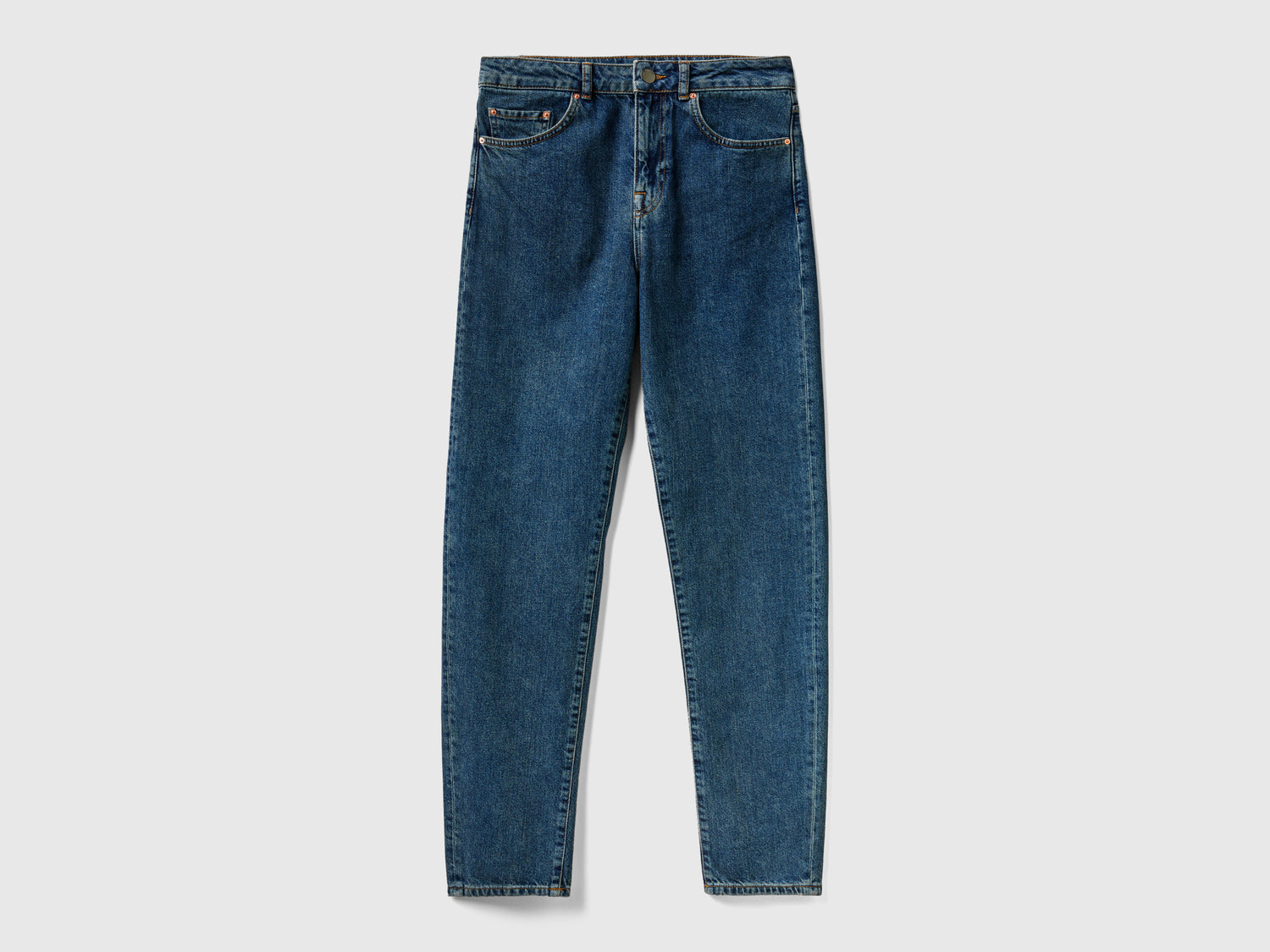 Jeans cinque tasche dad fit da donna blu scuro | Benetton Outlet