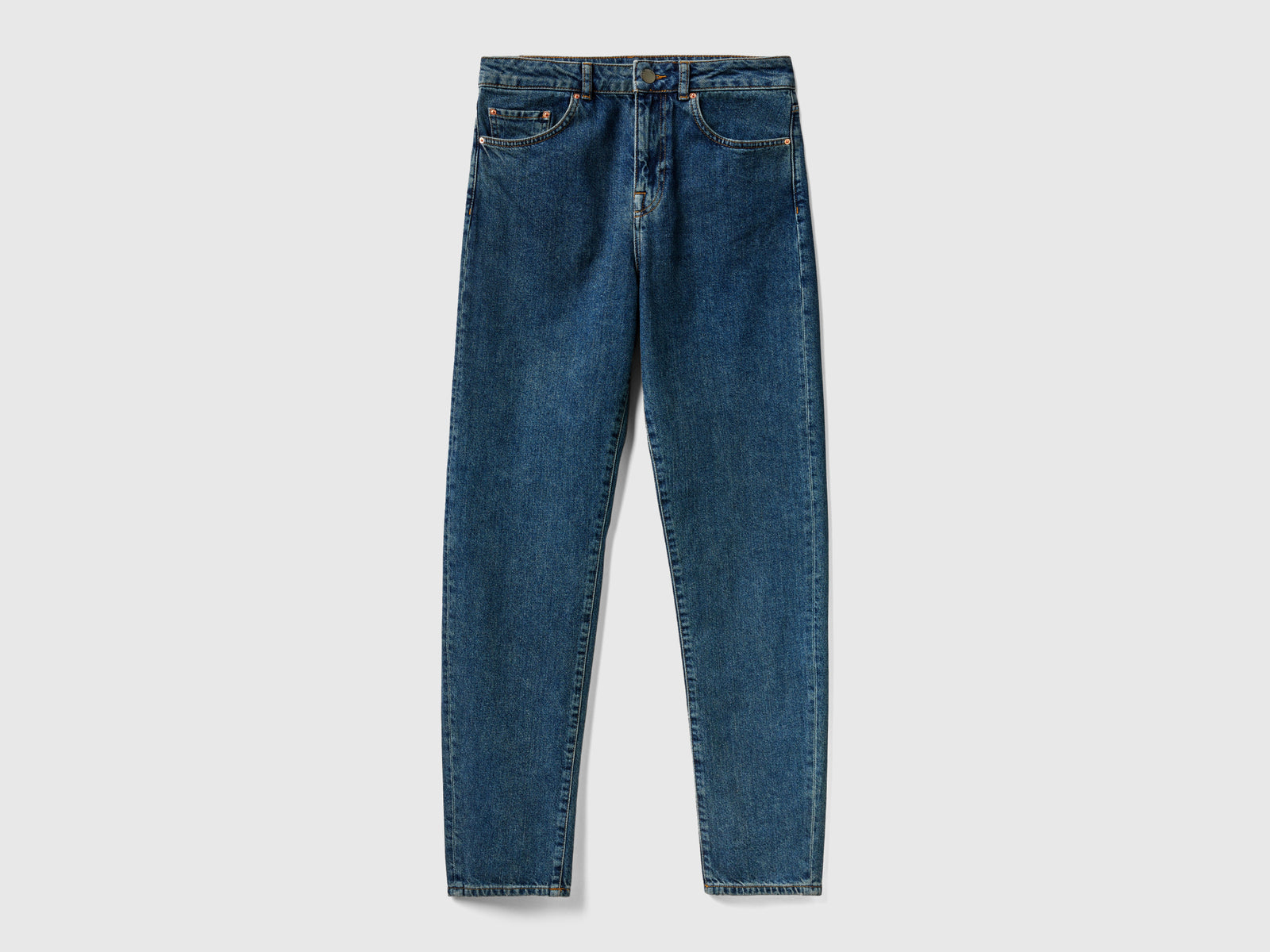 Jeans cinque tasche dad fit da donna blu scuro | Benetton Outlet