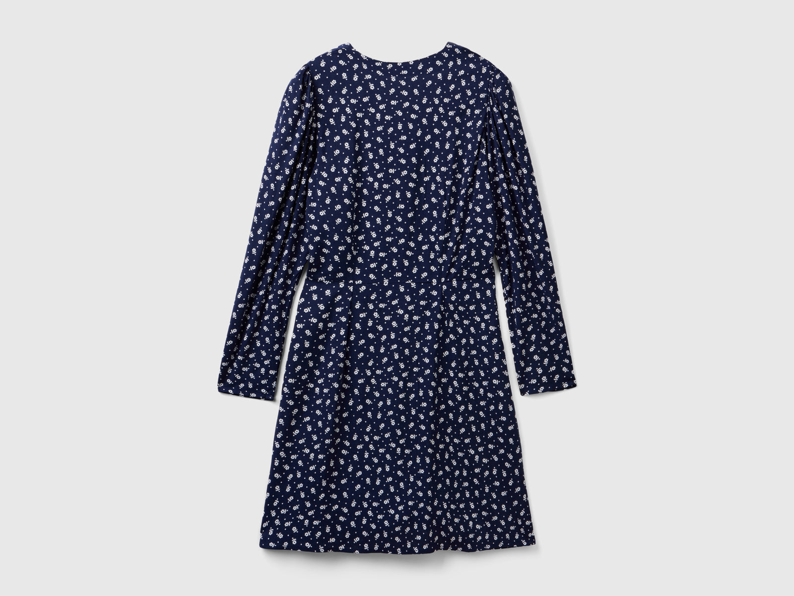 Abito fantasia in viscosa da donna blu 2 | Benetton Outlet