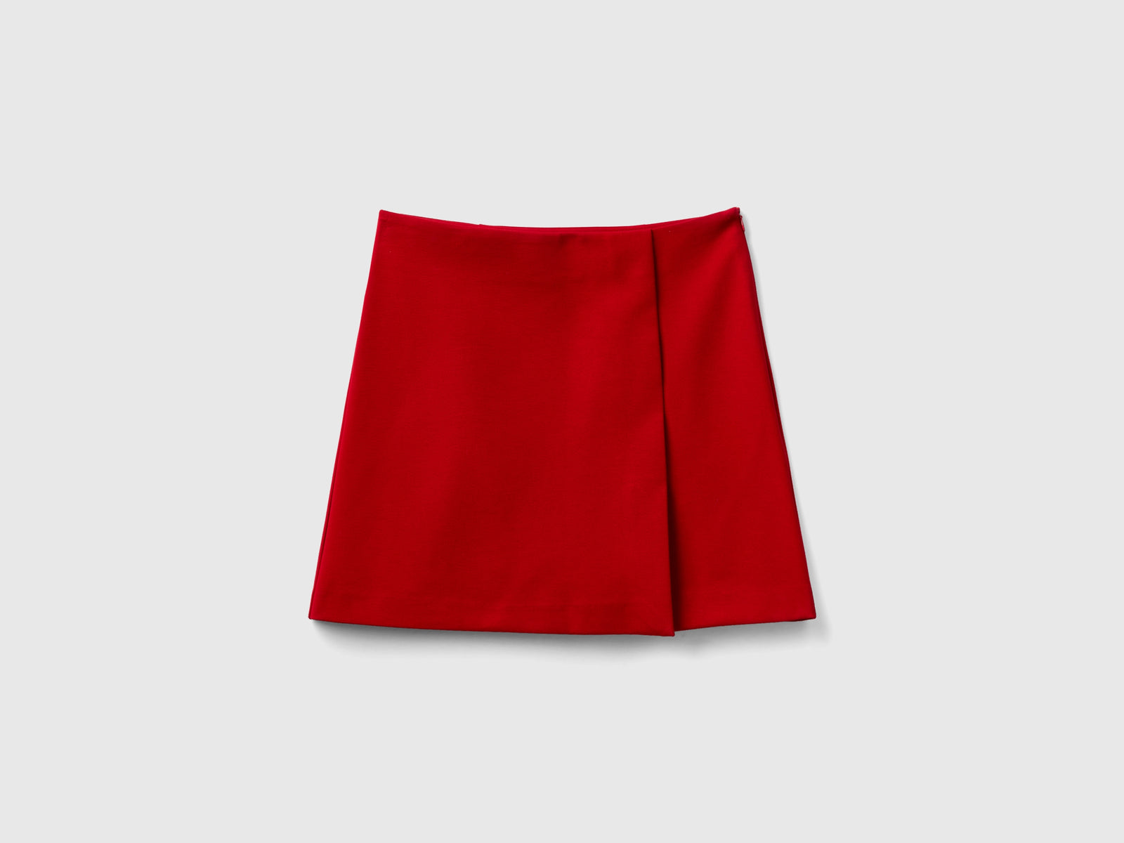 Minigonna in misto viscosa da donna rosso | Benetton Outlet