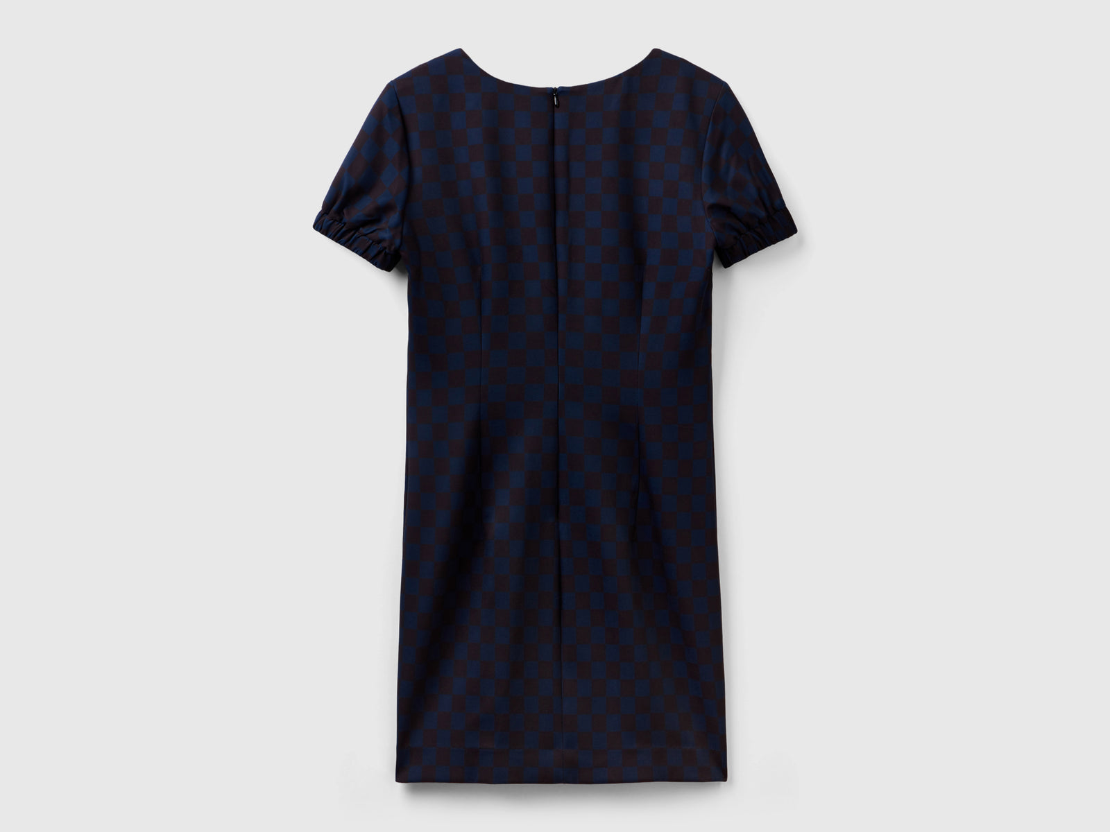 Slim-fit checkered sheath dress da donna blu scuro 2 | Benetton Outlet