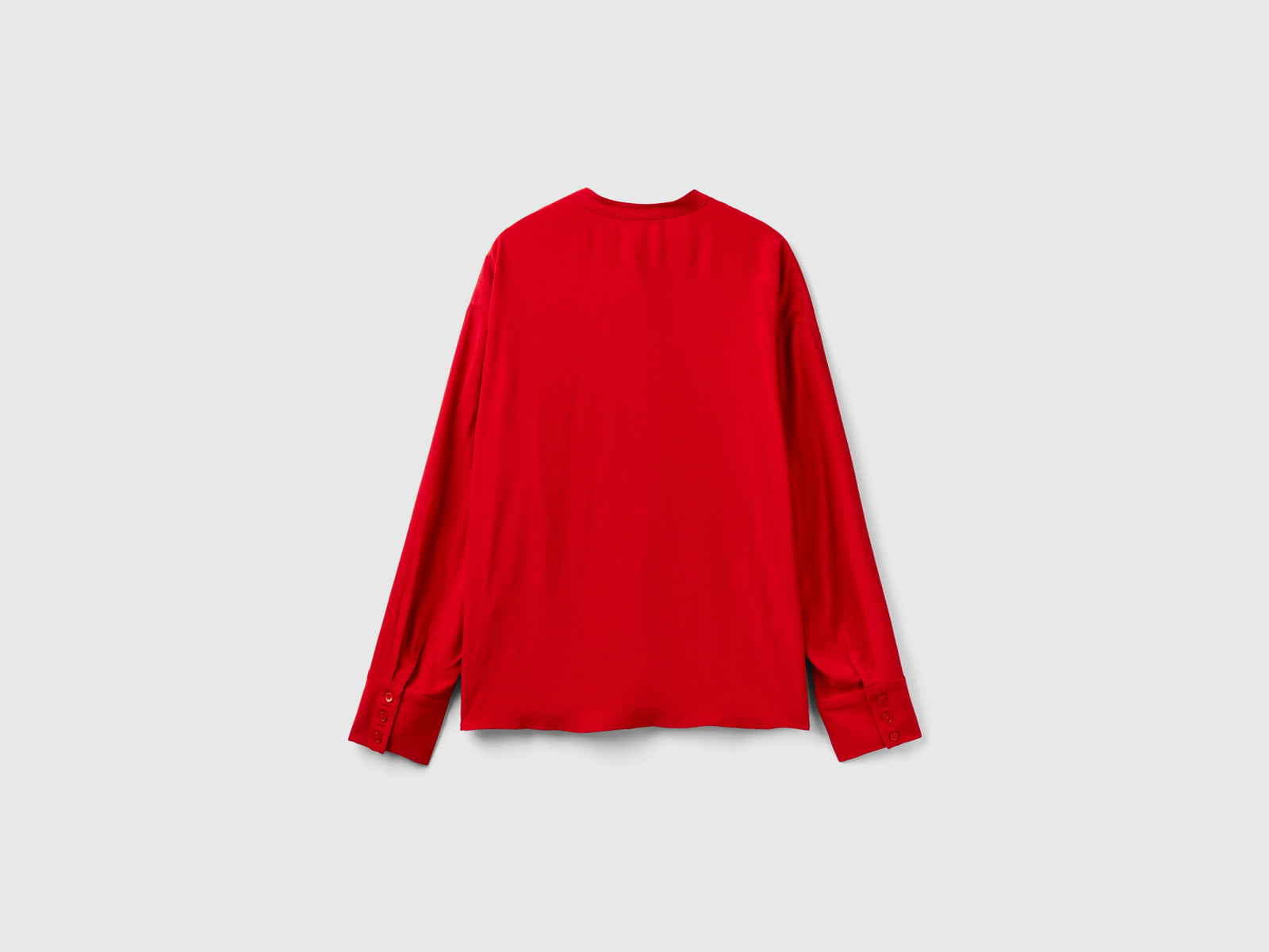 Blusa fluida con lacci da donna rosso 2 | Benetton Outlet