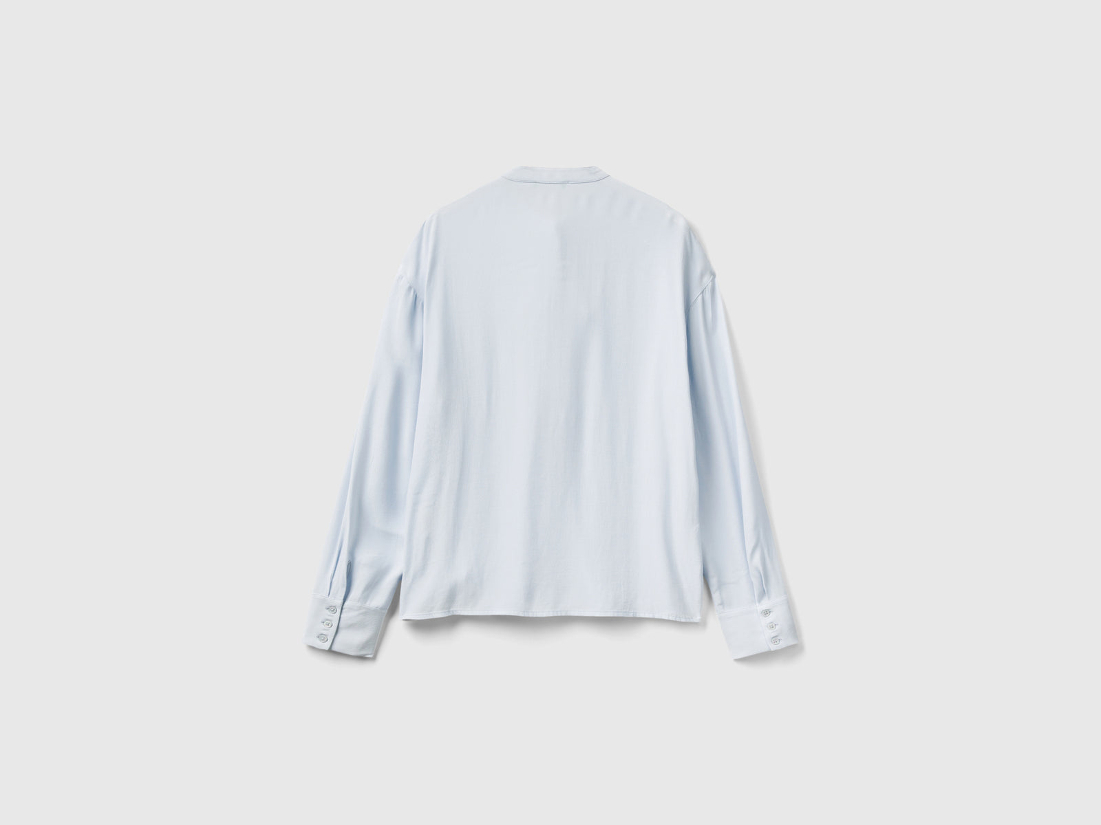 Blusa fluida con lacci da donna celeste 2 | Benetton Outlet